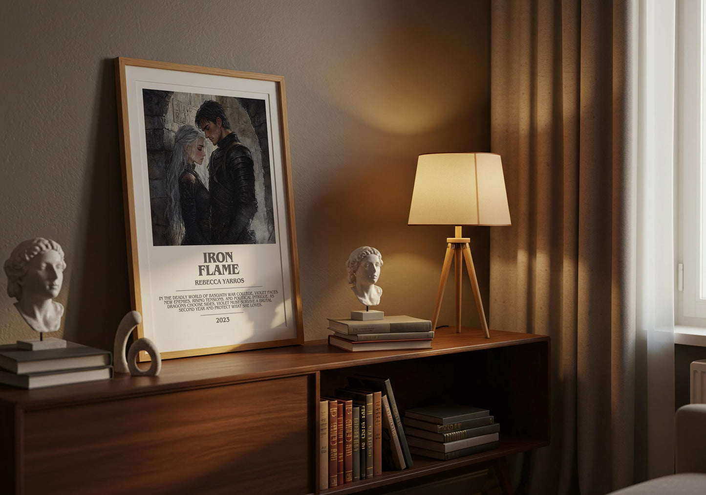 Iron Flame by Rebecca Yarros | Descriptive Modern Book Art | Poster