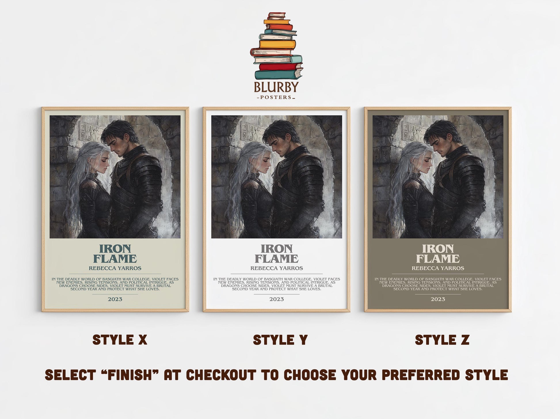 Iron Flame by Rebecca Yarros | Descriptive Modern Book Art | Poster