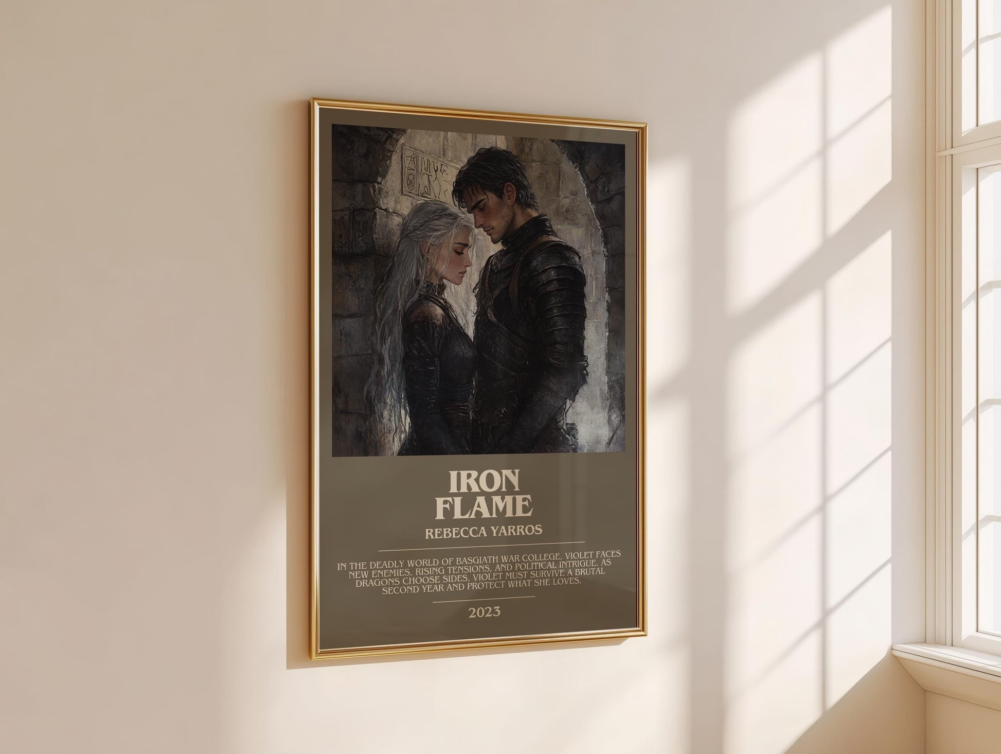 Iron Flame by Rebecca Yarros | Descriptive Modern Book Art | Poster