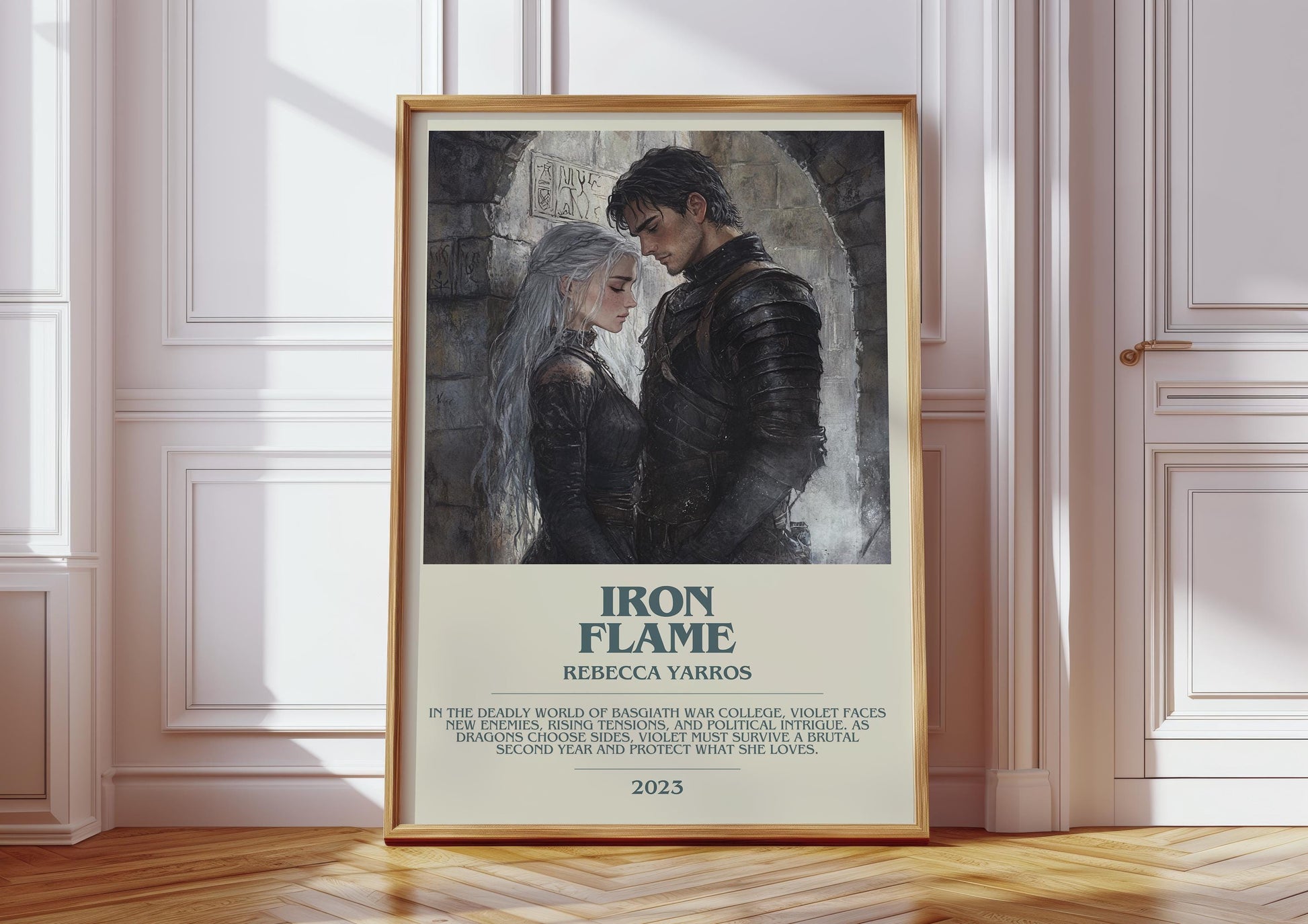Iron Flame by Rebecca Yarros | Descriptive Modern Book Art | Poster