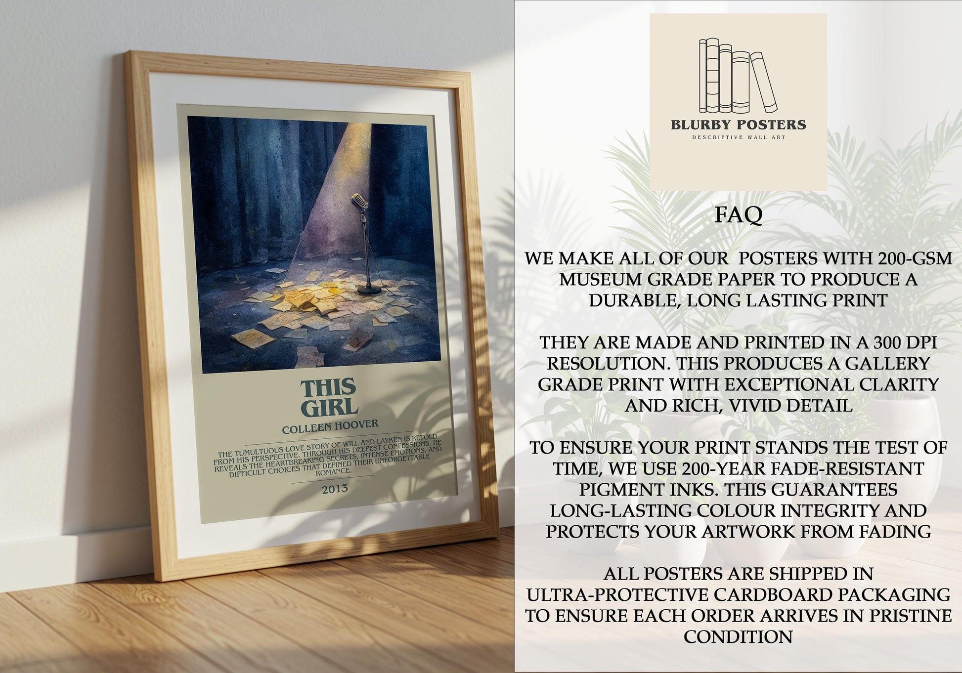 This Girl by Colleen Hoover | Descriptive Book Poster | Modern