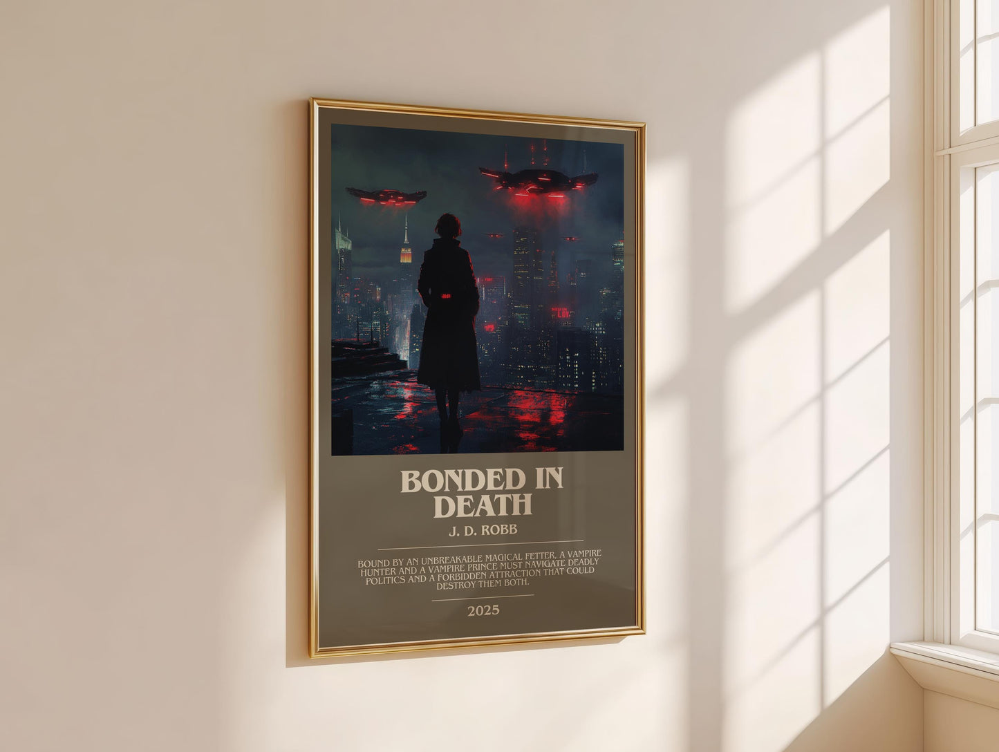 Bonded in Death bookish book poster framed on wall – thriller wall art