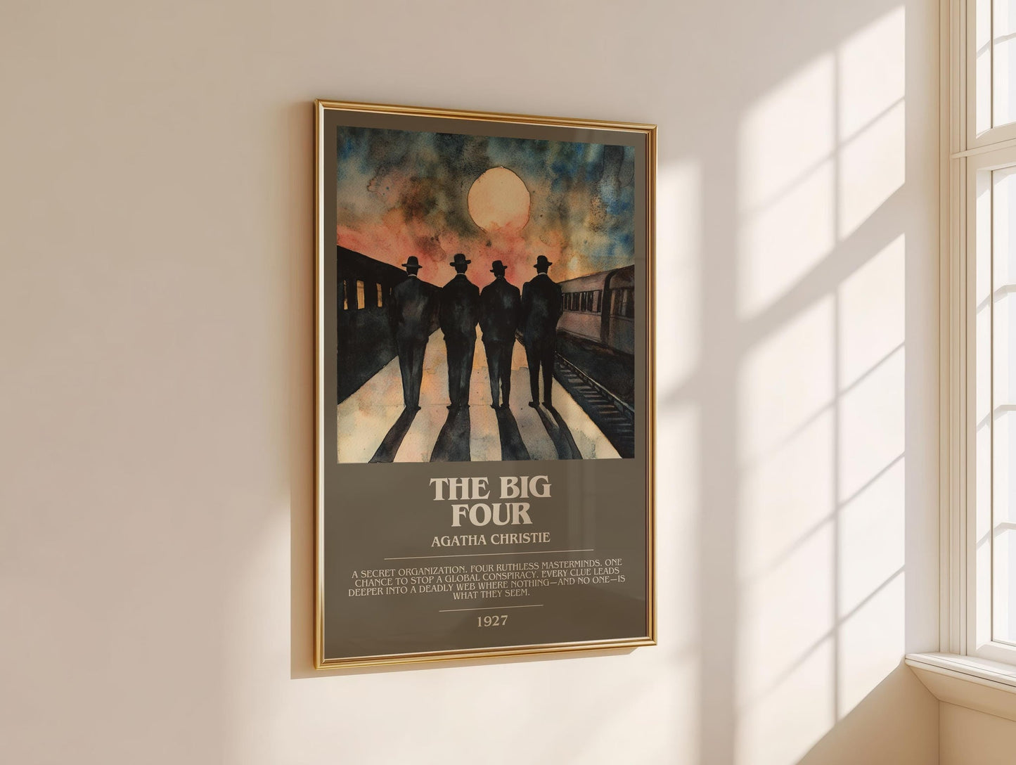 The Big Four bookish book poster framed on wall – mystery wall art
