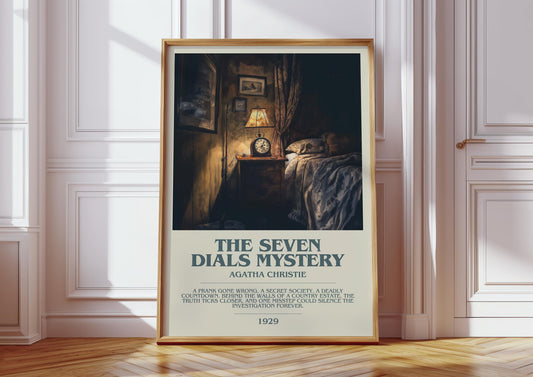 The Seven Dials Mystery by Agatha Christie | Descriptive Modern Book Art | Poster