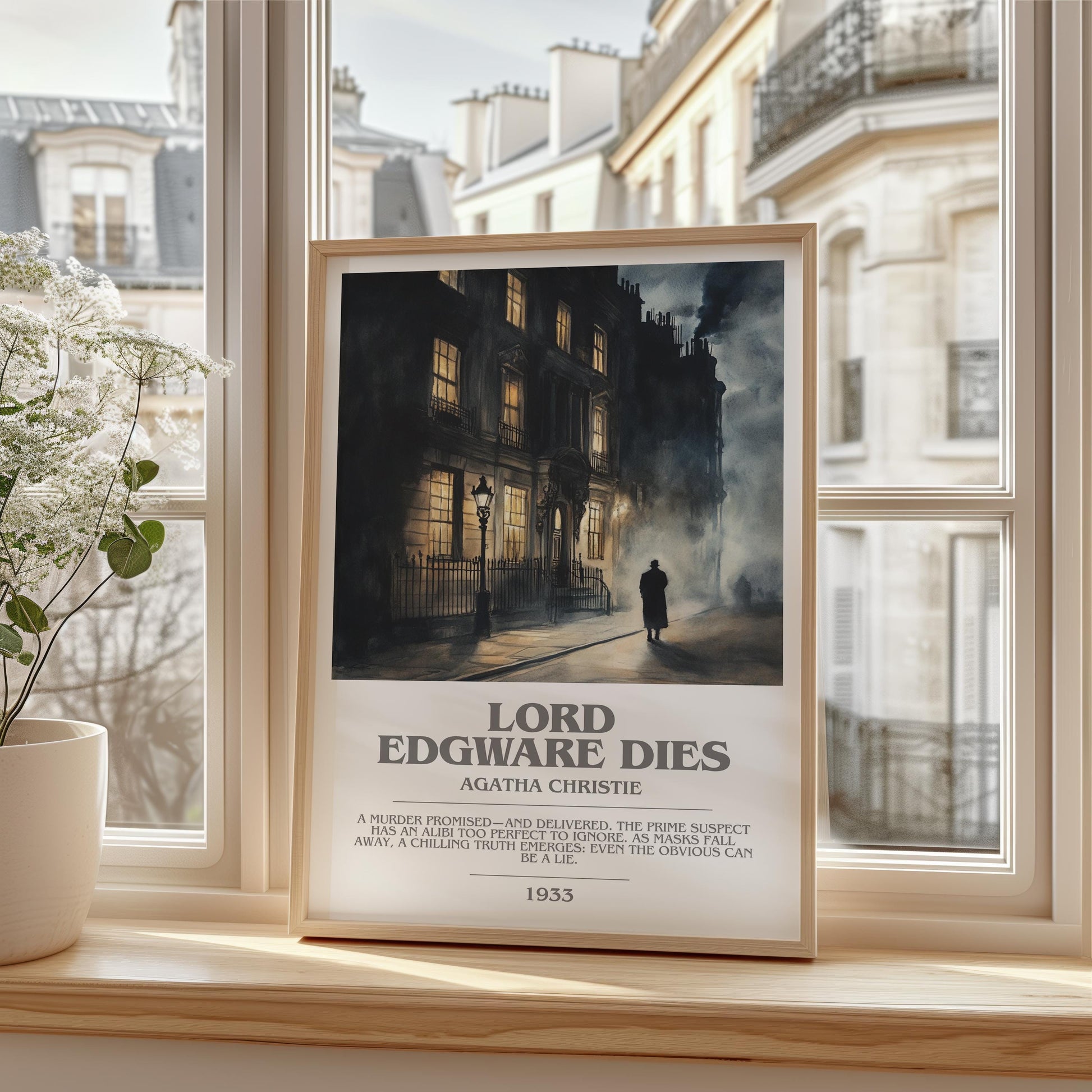Lord Edgware Dies by Agatha Christie | Descriptive Modern Book Art | Poster