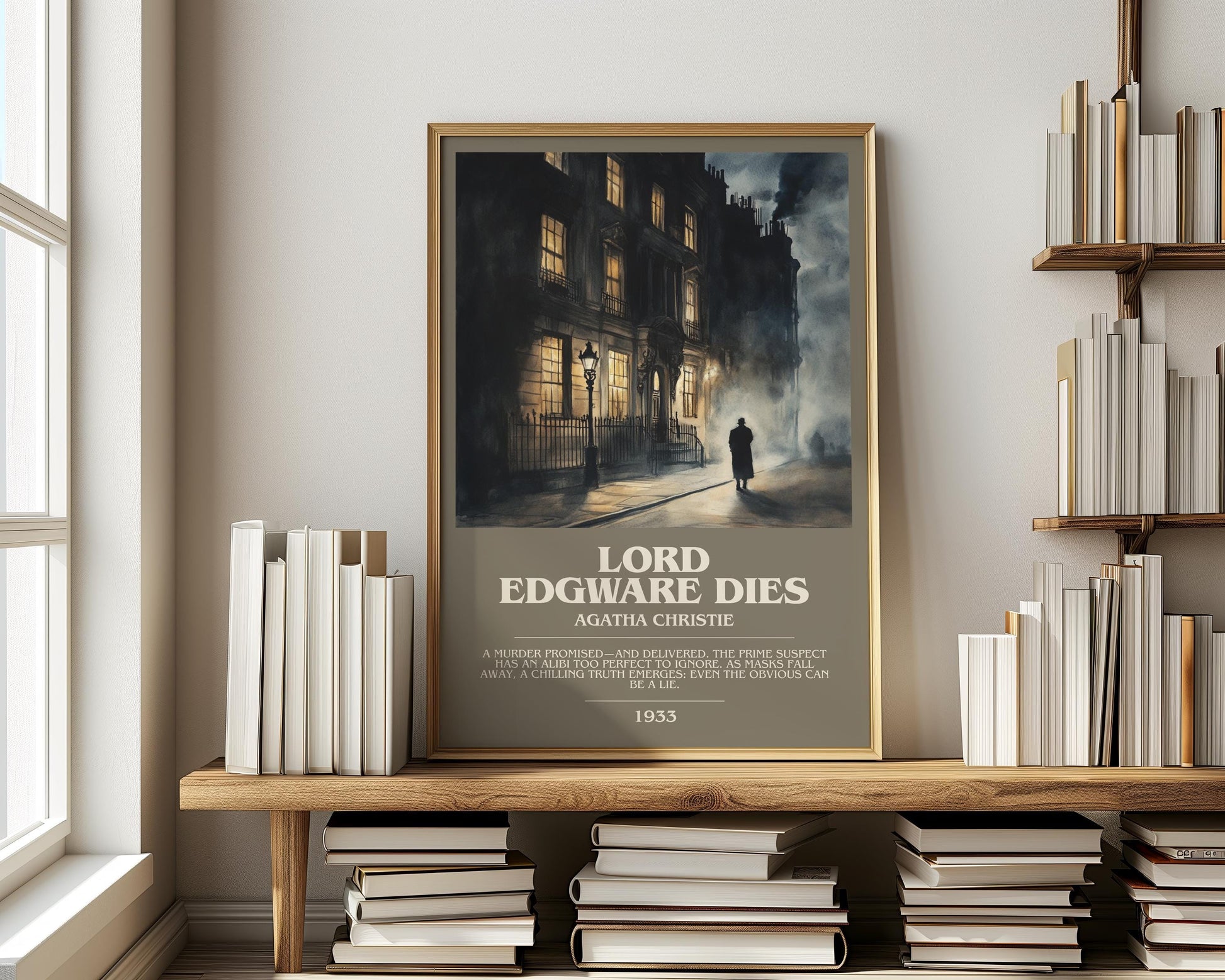 Lord Edgware Dies by Agatha Christie | Descriptive Modern Book Art | Poster
