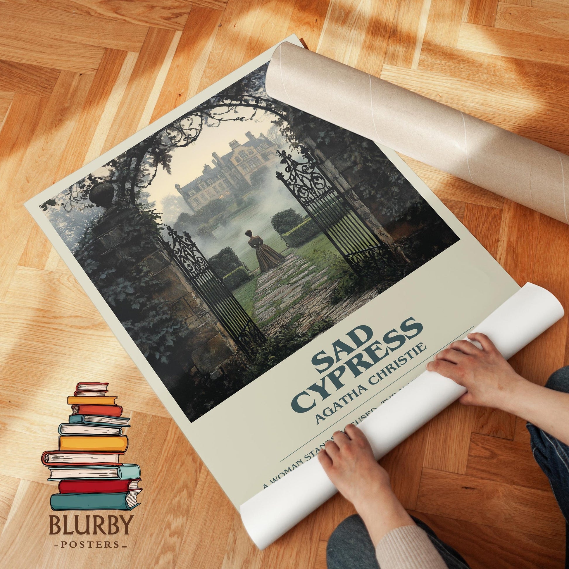 Sad Cypress book poster packaging – museum-quality print rolled in protective tube