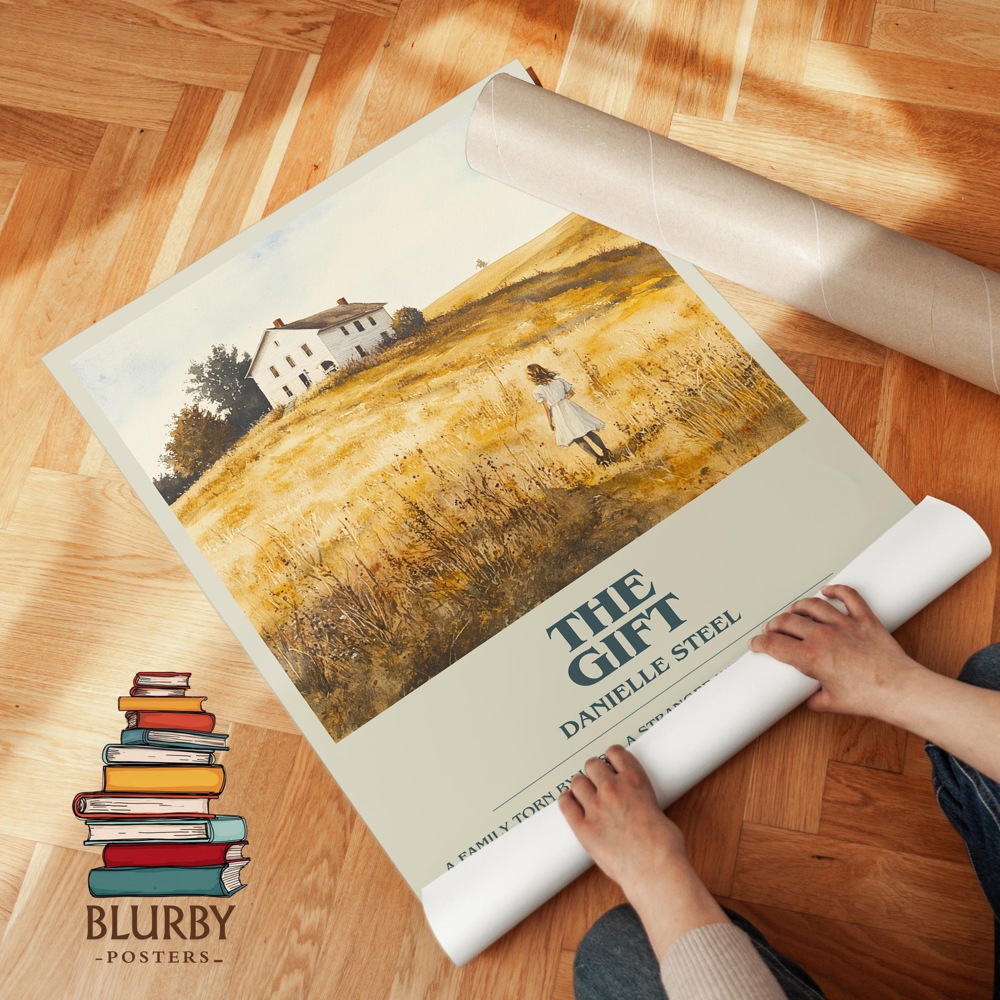 The Gift book poster packaging – museum-quality print rolled in protective tube
