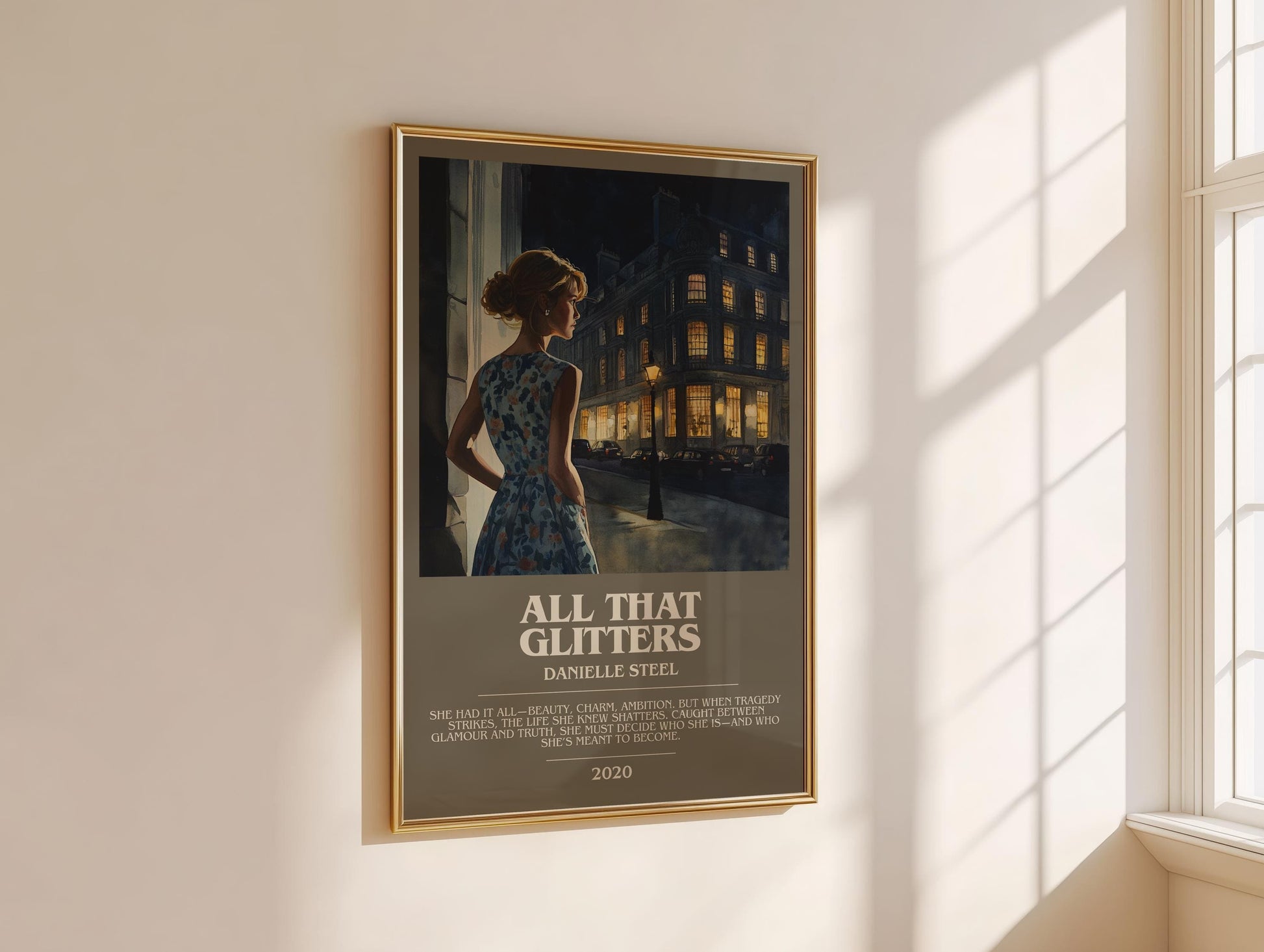 All that Glitters bookish book poster framed on wall – romance wall art