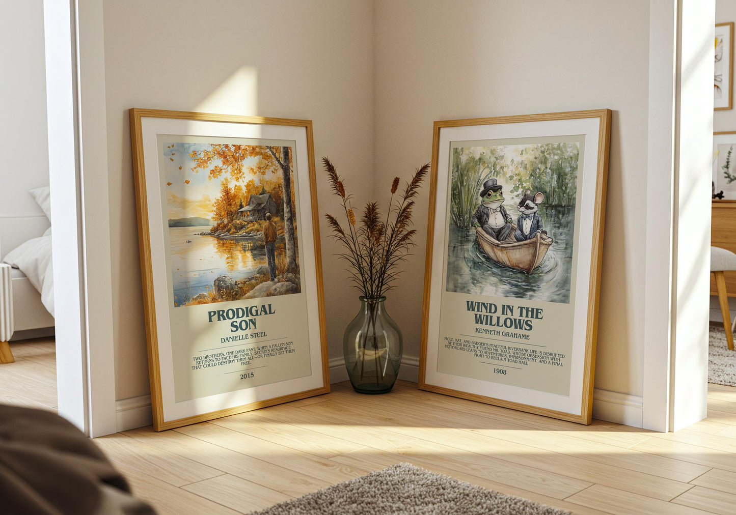 Prodigal Son bookish poster paired in gallery wall – literary art prints