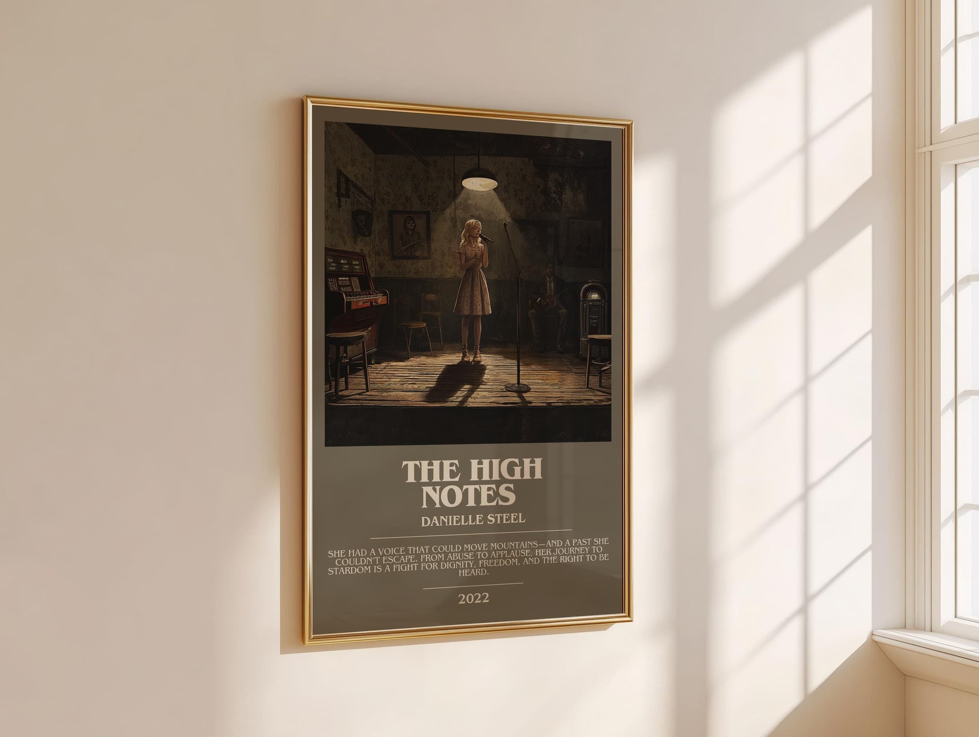 The High Notes bookish book poster framed on wall – romance wall art