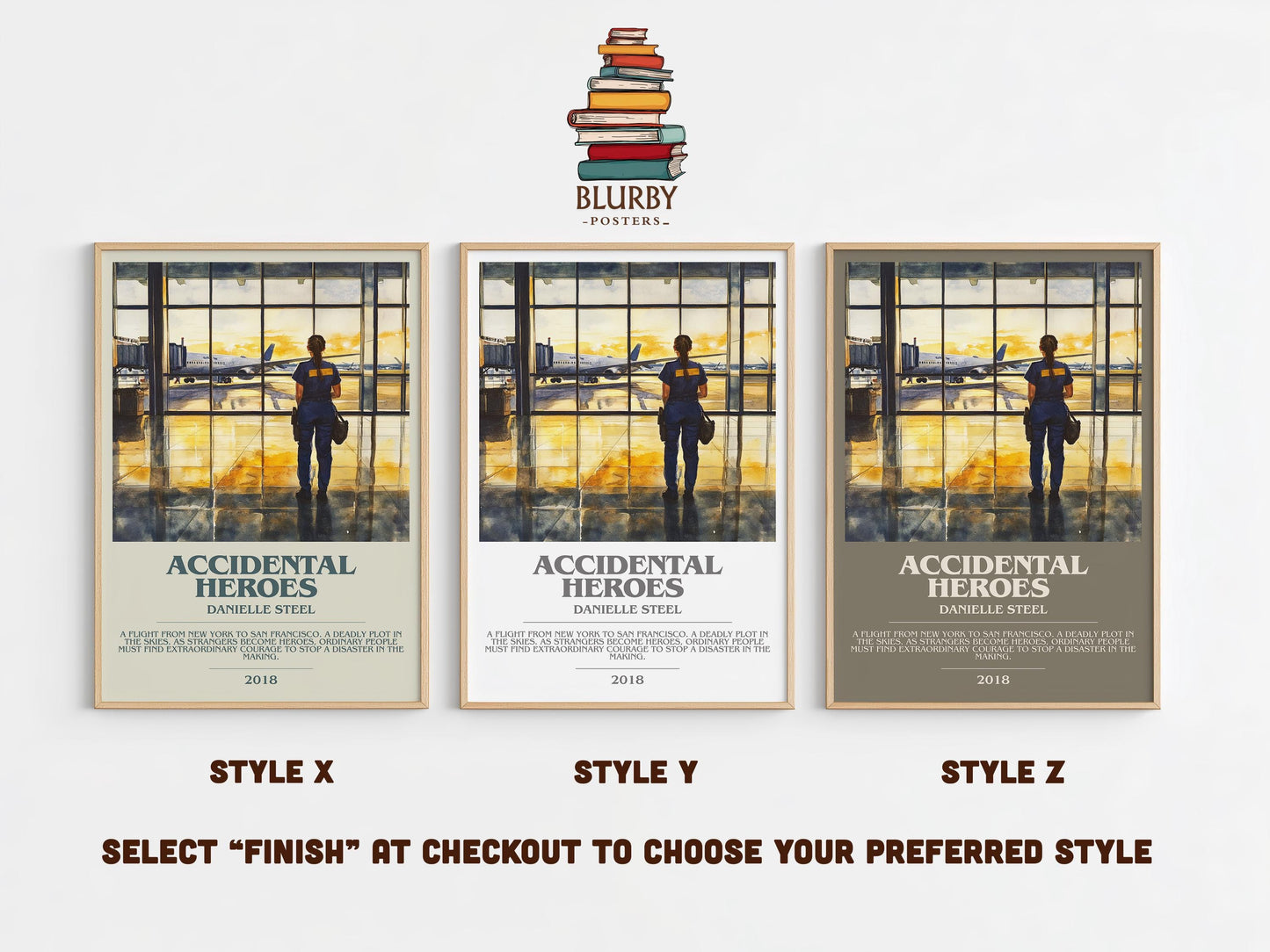 Accidental Heroes bookish print framed by window – literary home decor