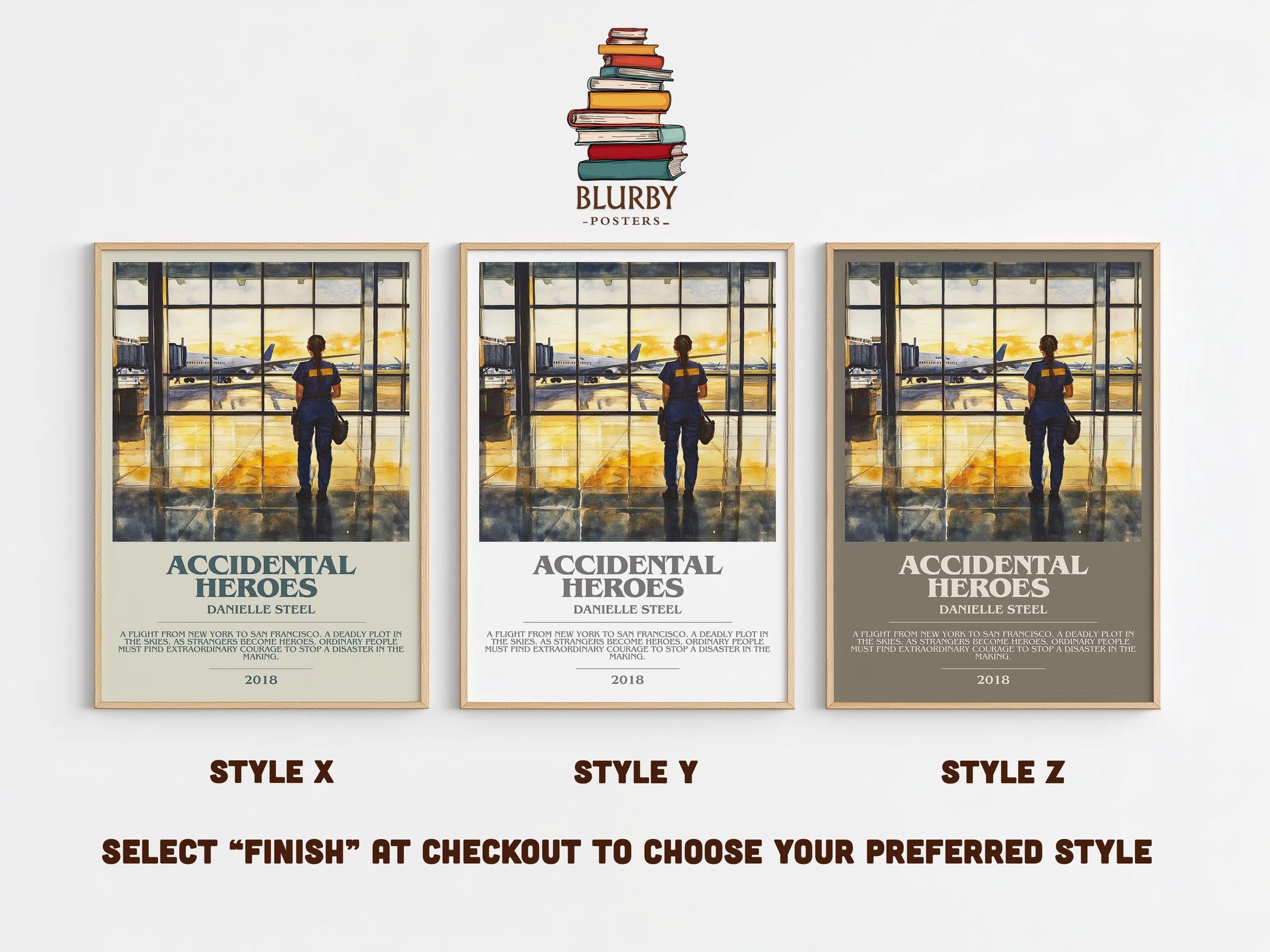 Accidental Heroes bookish print framed by window – literary home decor