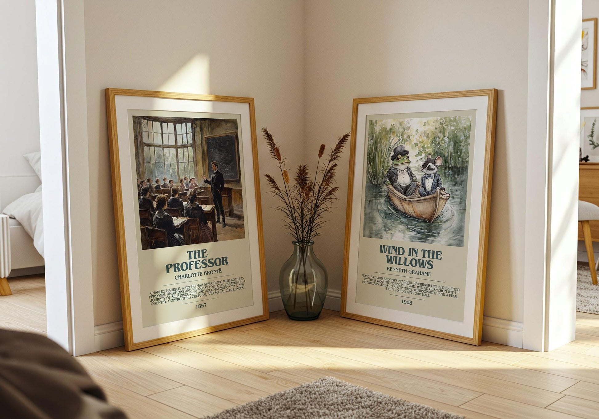 The Professor bookish poster paired in gallery wall – literary art prints
