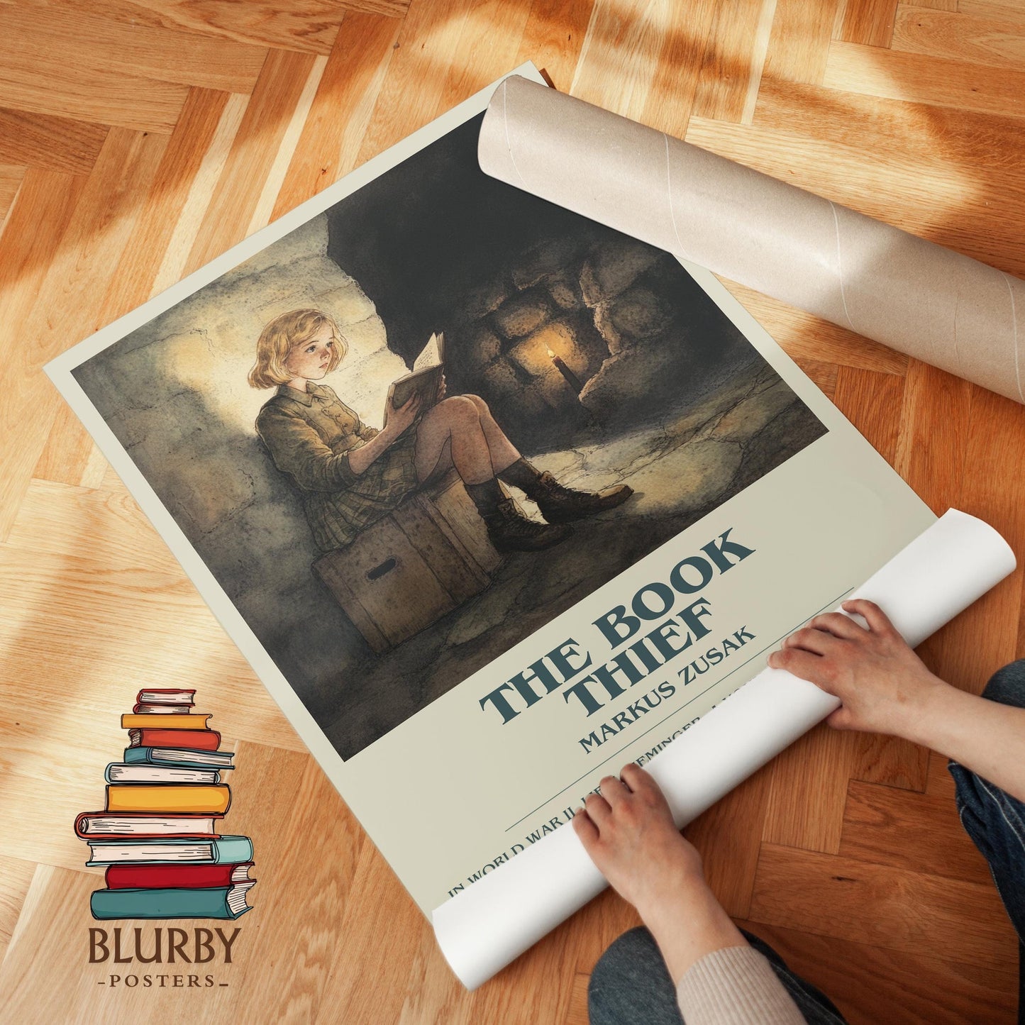 The Book Thief book poster packaging – museum-quality print rolled in protective tube