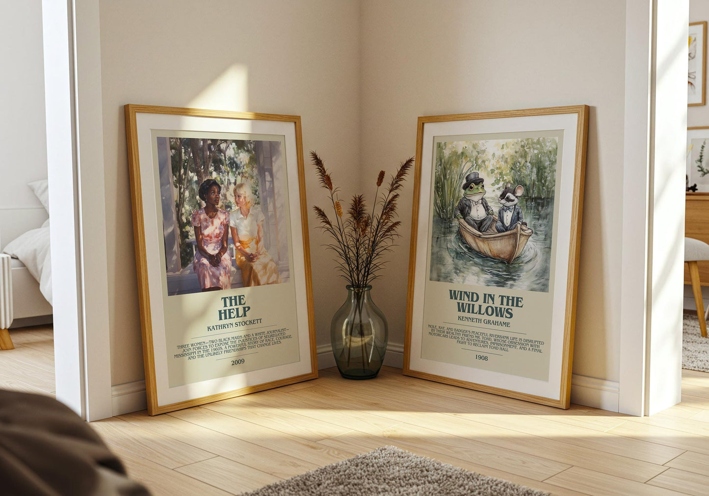 The Help bookish poster paired in gallery wall – literary art prints