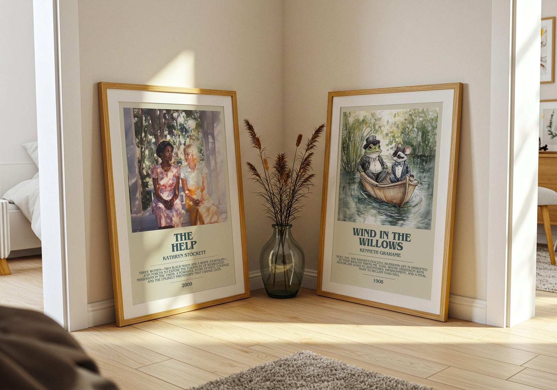 The Help bookish poster paired in gallery wall – literary art prints