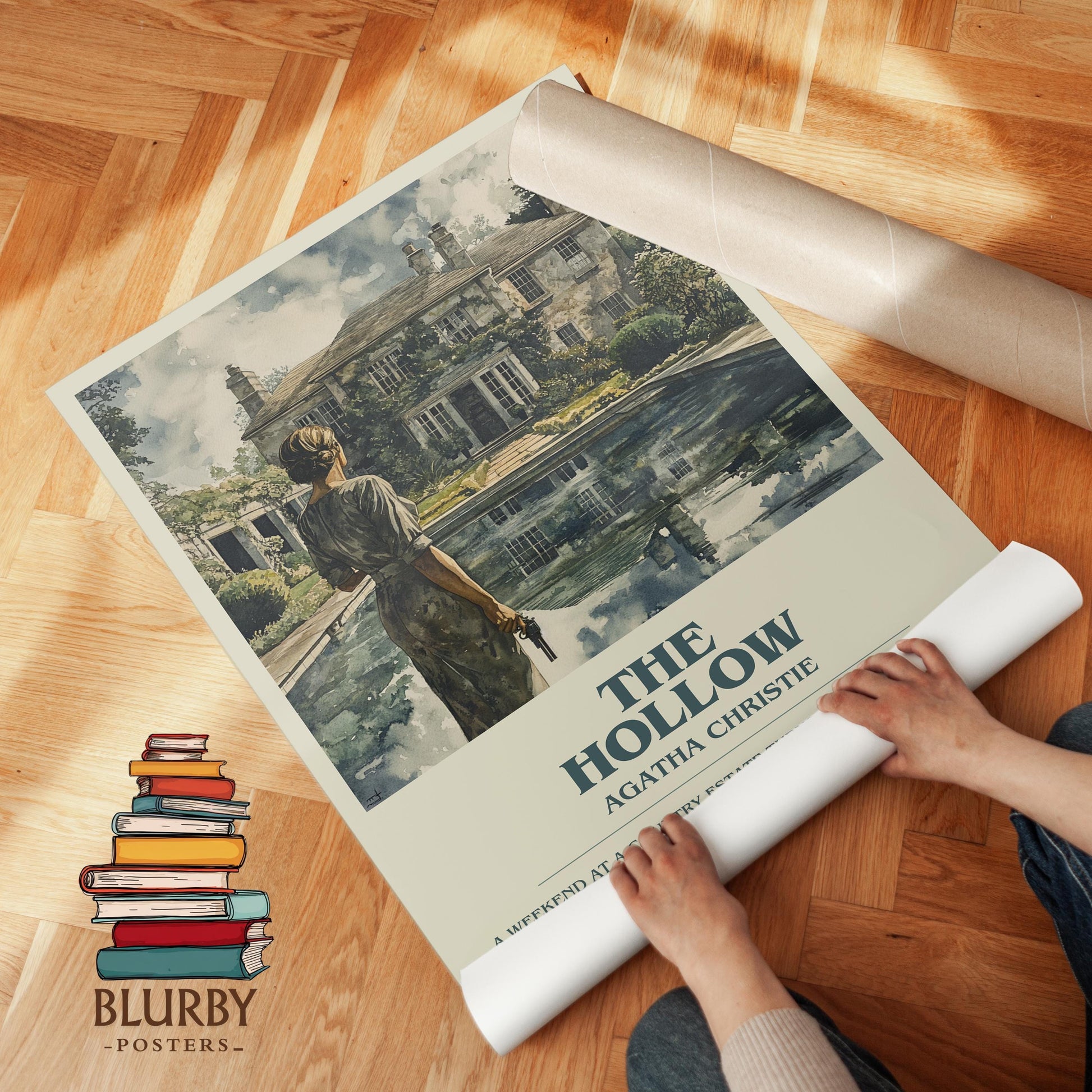 The Hollow book poster packaging – museum-quality print rolled in protective tube