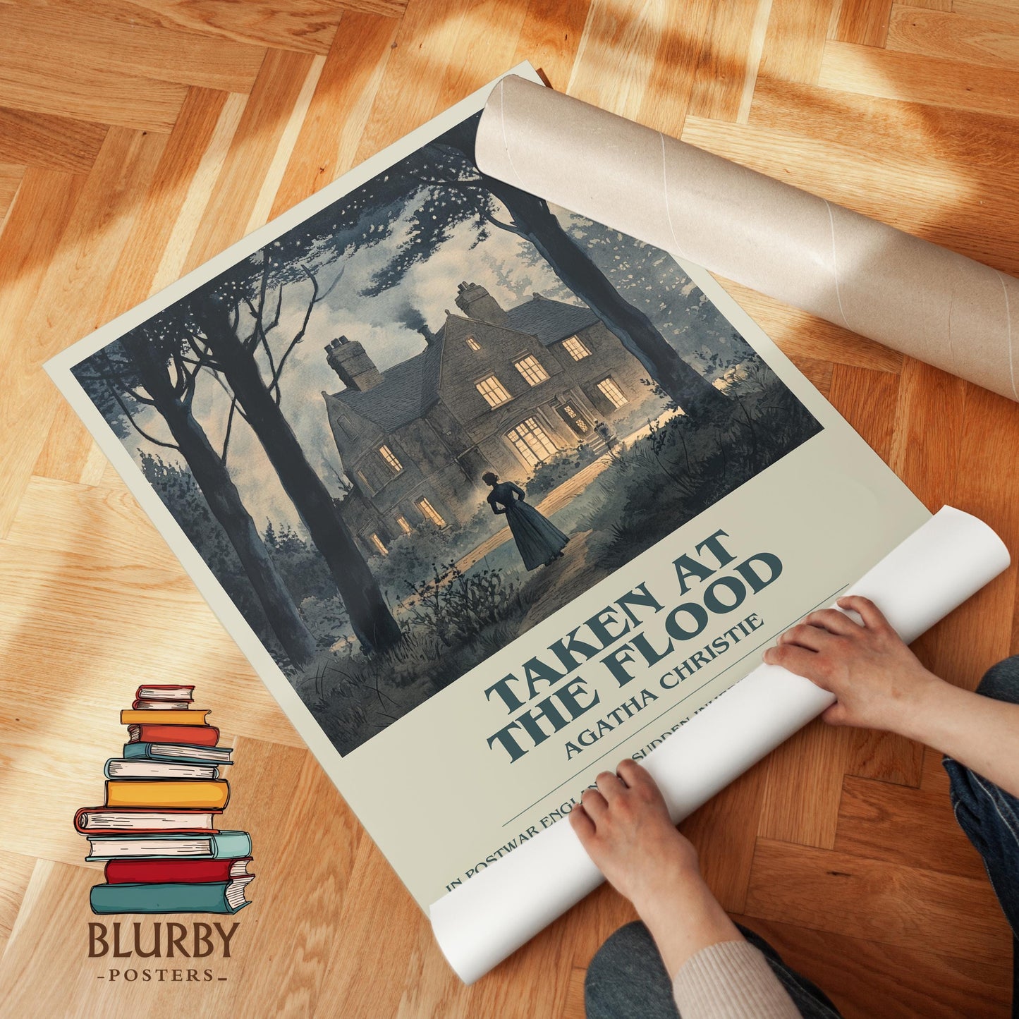 Taken at the Flood book poster packaging – museum-quality print rolled in protective tube