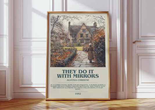 They Do It With Mirrors by Agatha Christie | Descriptive Modern Book Art | Poster