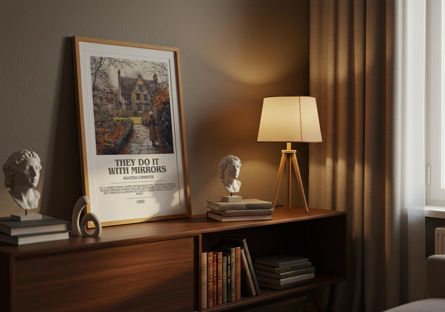 They Do It With Mirrors by Agatha Christie | Descriptive Modern Book Art | Poster