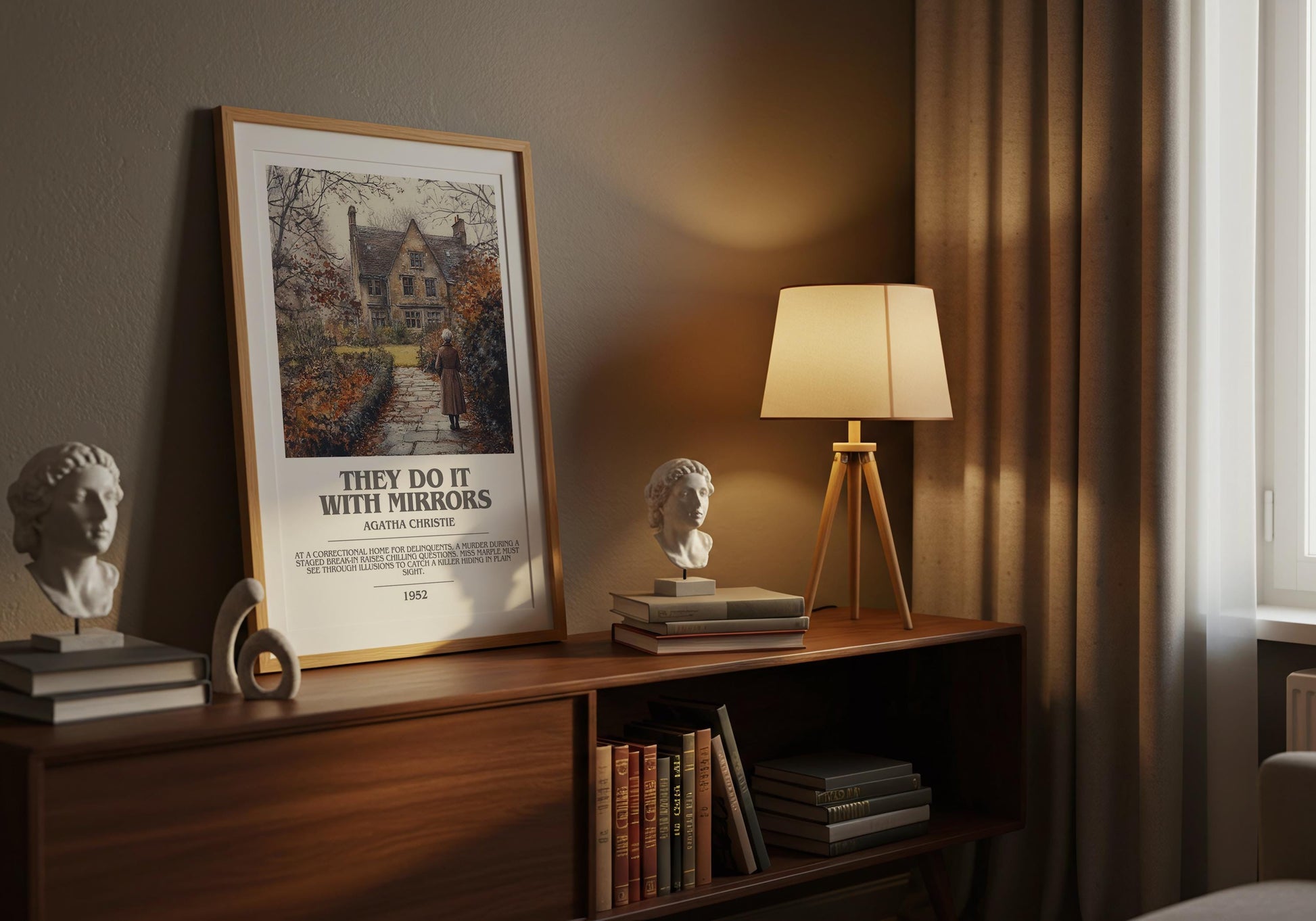 They Do It With Mirrors by Agatha Christie | Descriptive Modern Book Art | Poster