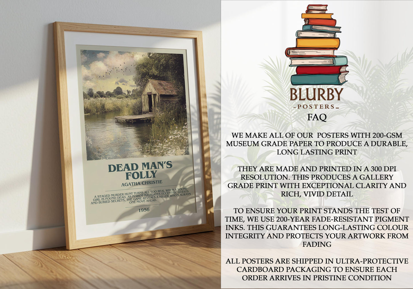 Dead Man's Folly by Agatha Christie | Descriptive Modern Book Art | Poster