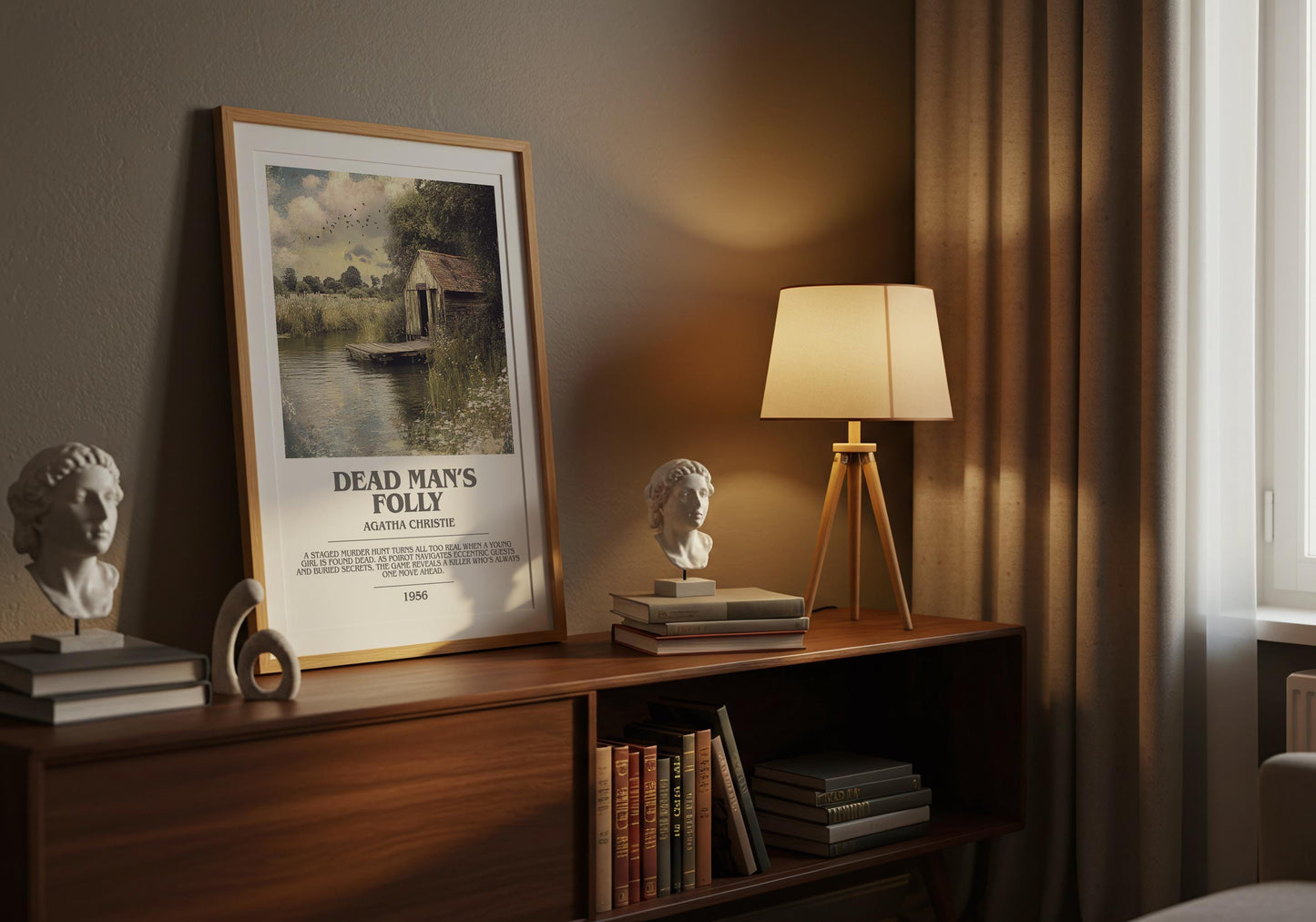 Dead Man's Folly by Agatha Christie | Descriptive Modern Book Art | Poster