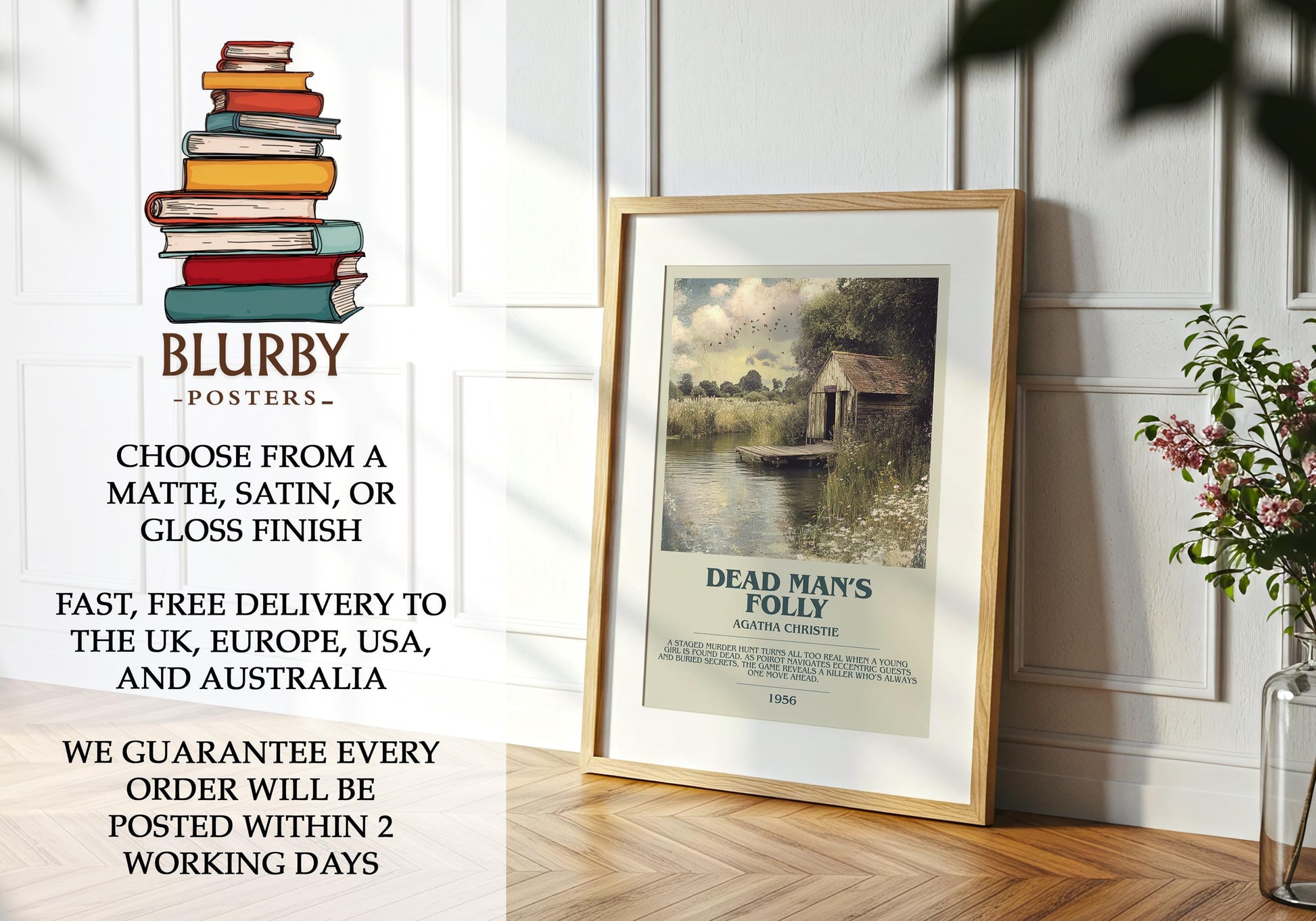 Dead Man's Folly by Agatha Christie | Descriptive Modern Book Art | Poster