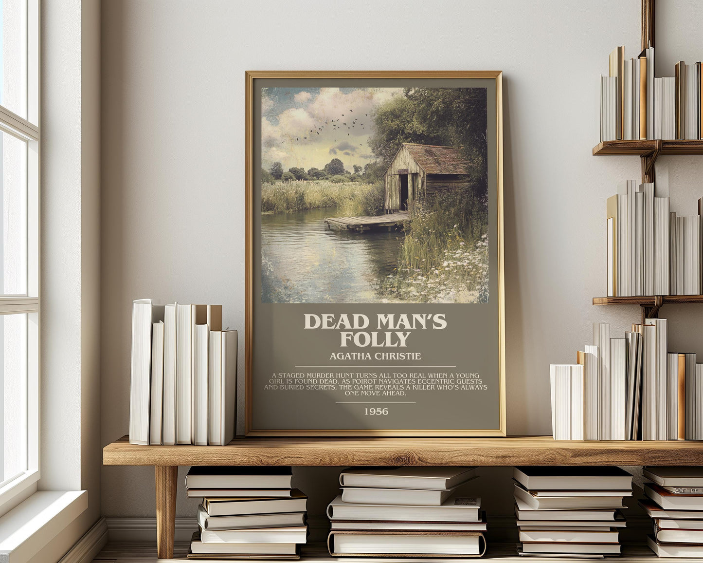 Dead Man's Folly by Agatha Christie | Descriptive Modern Book Art | Poster