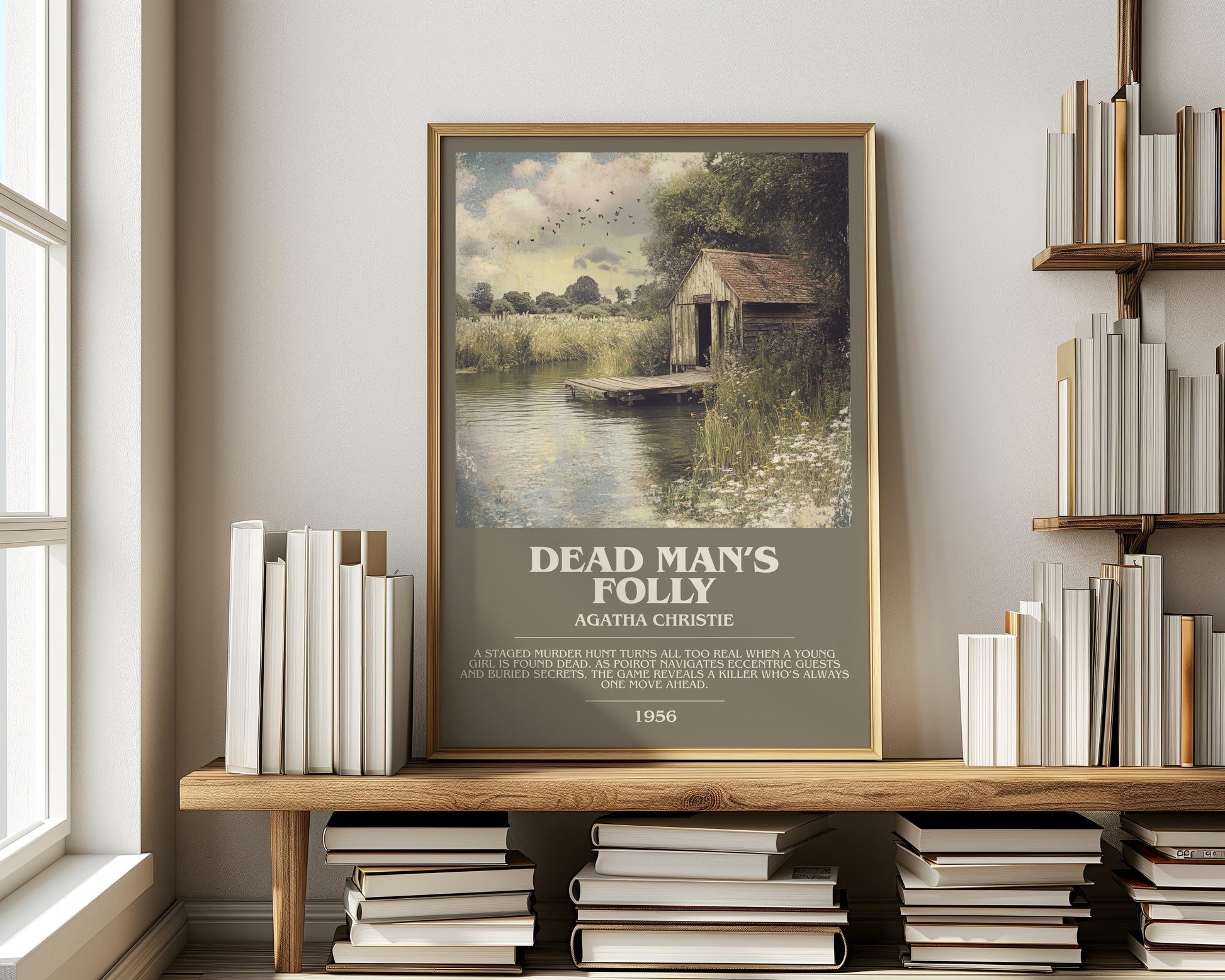 Dead Man's Folly by Agatha Christie | Descriptive Modern Book Art | Poster