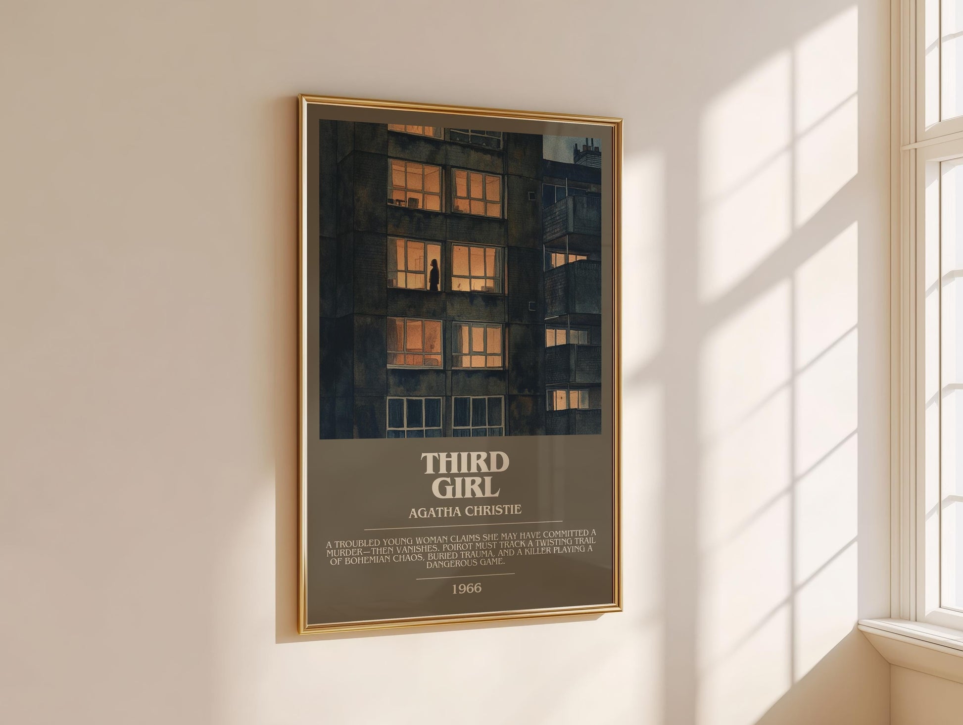 Third Girl by Agatha Christie | Descriptive Modern Book Art | Poster