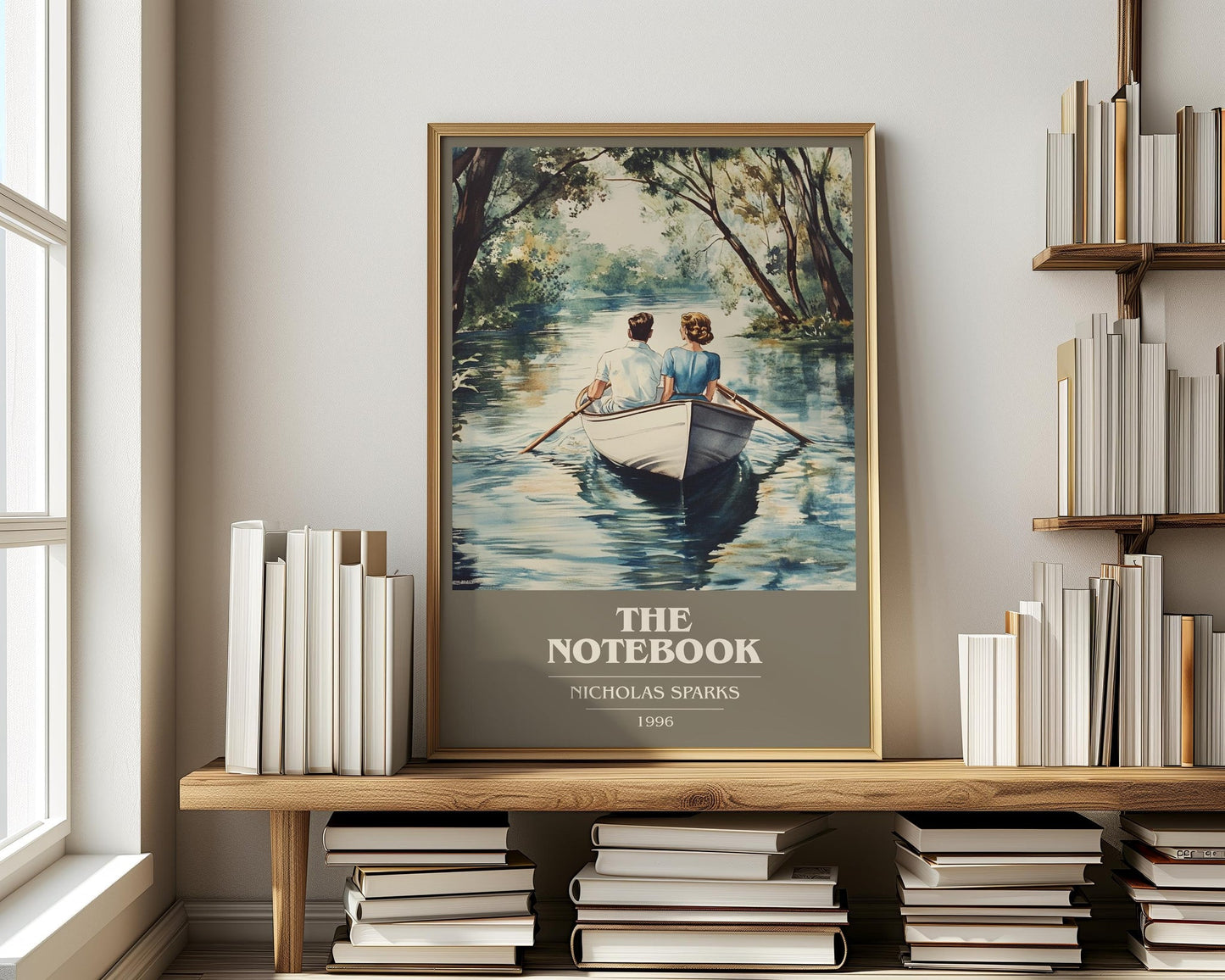 The Notebook book cover poster paired in gallery wall – literary art prints