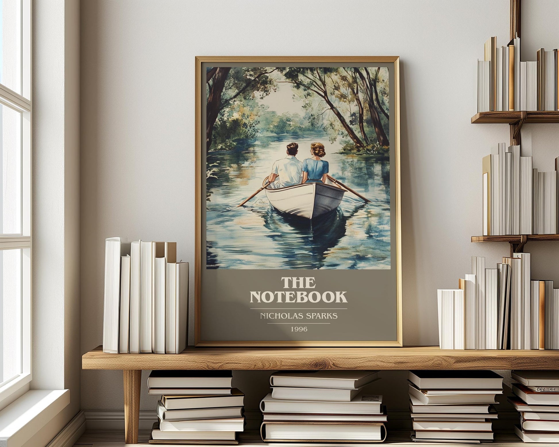 The Notebook book cover poster paired in gallery wall – literary art prints