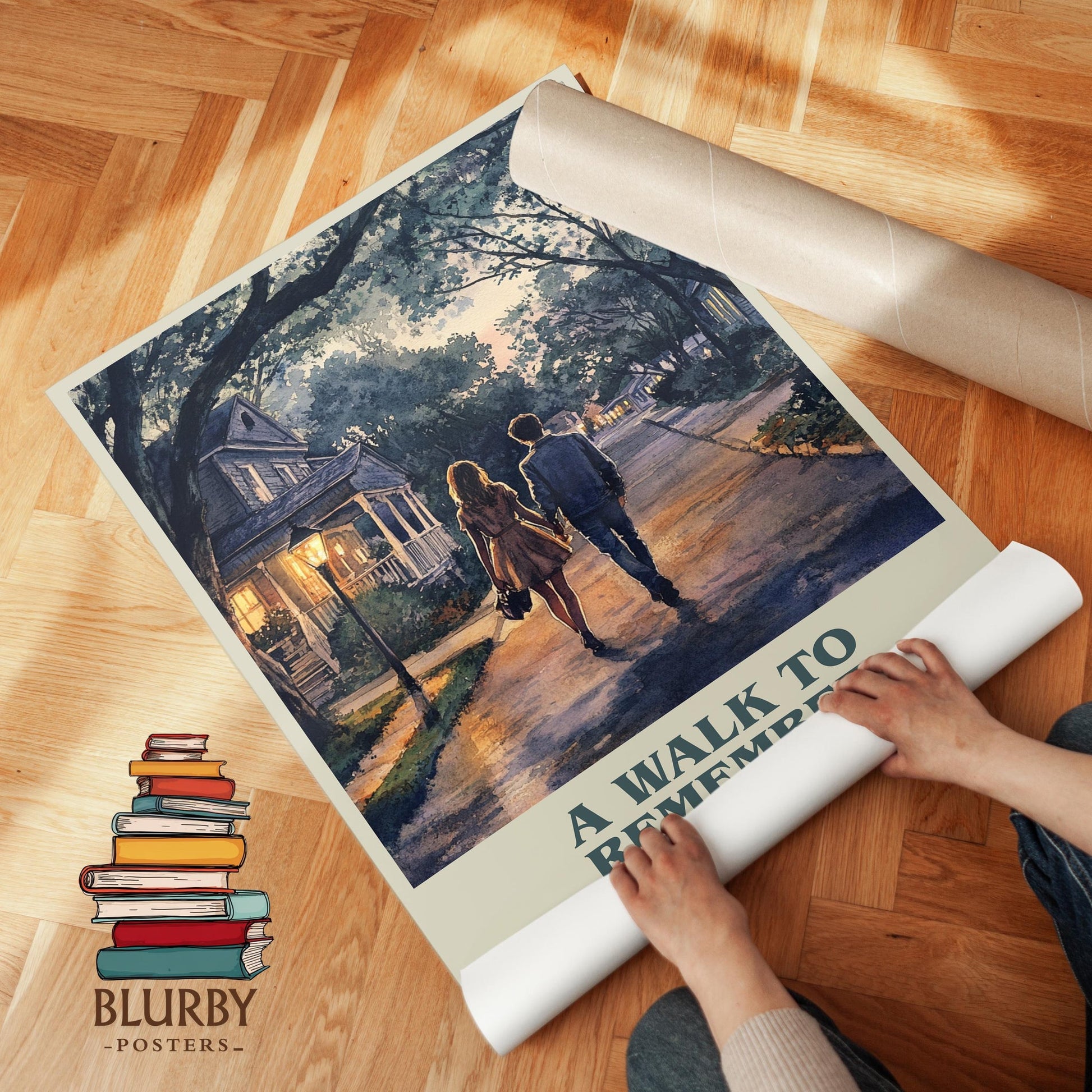 A Walk to Remember book poster packaging – museum-quality print rolled in protective tube