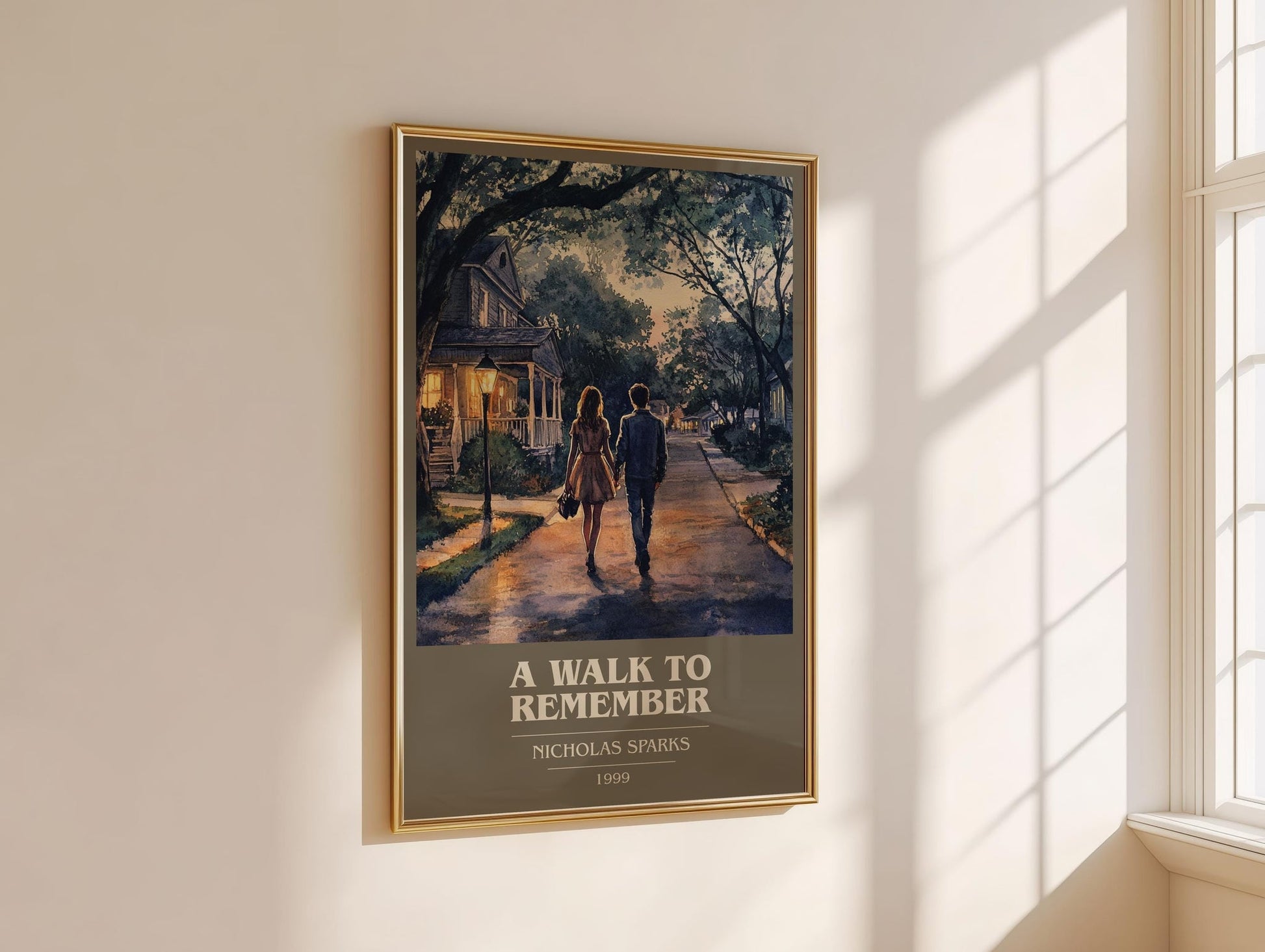 A Walk to Remember book cover book poster framed on wall – romance wall art