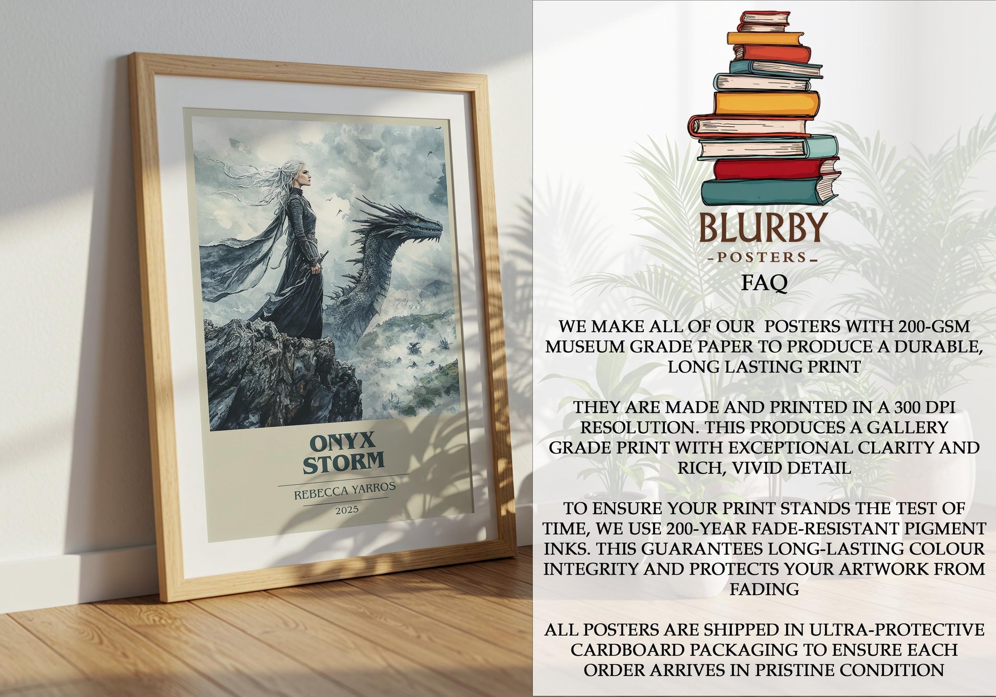Onyx Storm by Rebecca Yarros | Book Poster | Literary Art Gift For Book Lover | Novel Inspired Wall Art | Free Delivery