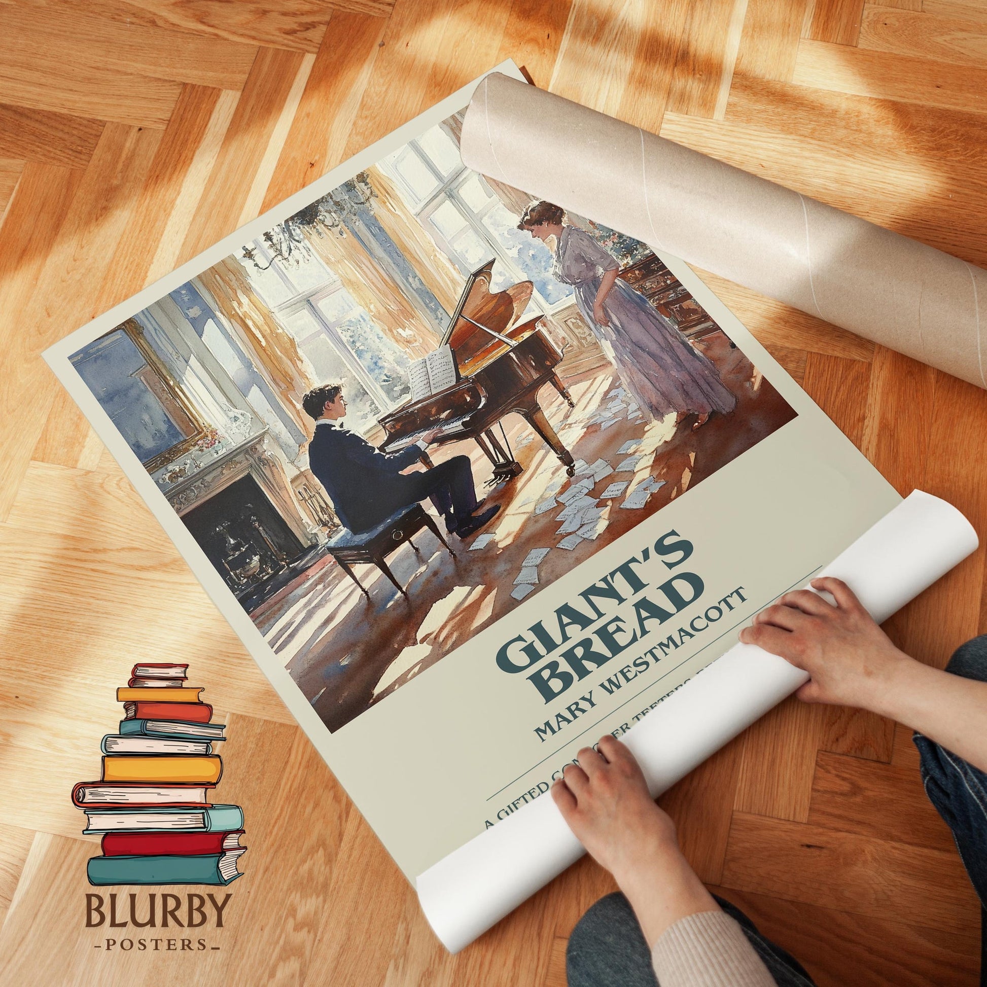 Giant’s Bread book poster packaging – museum-quality print rolled in protective tube