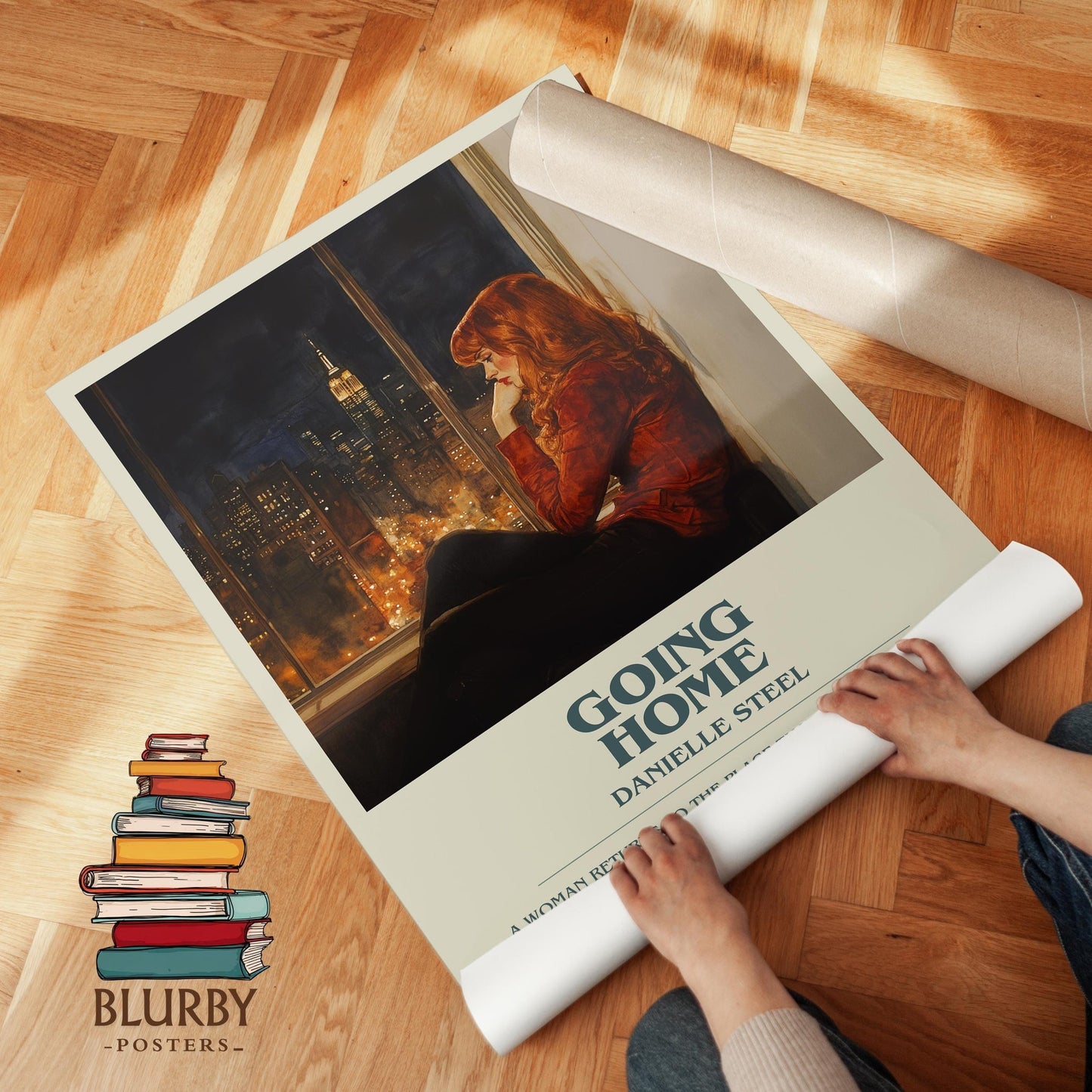 Going Home book poster packaging – museum-quality print rolled in protective tube