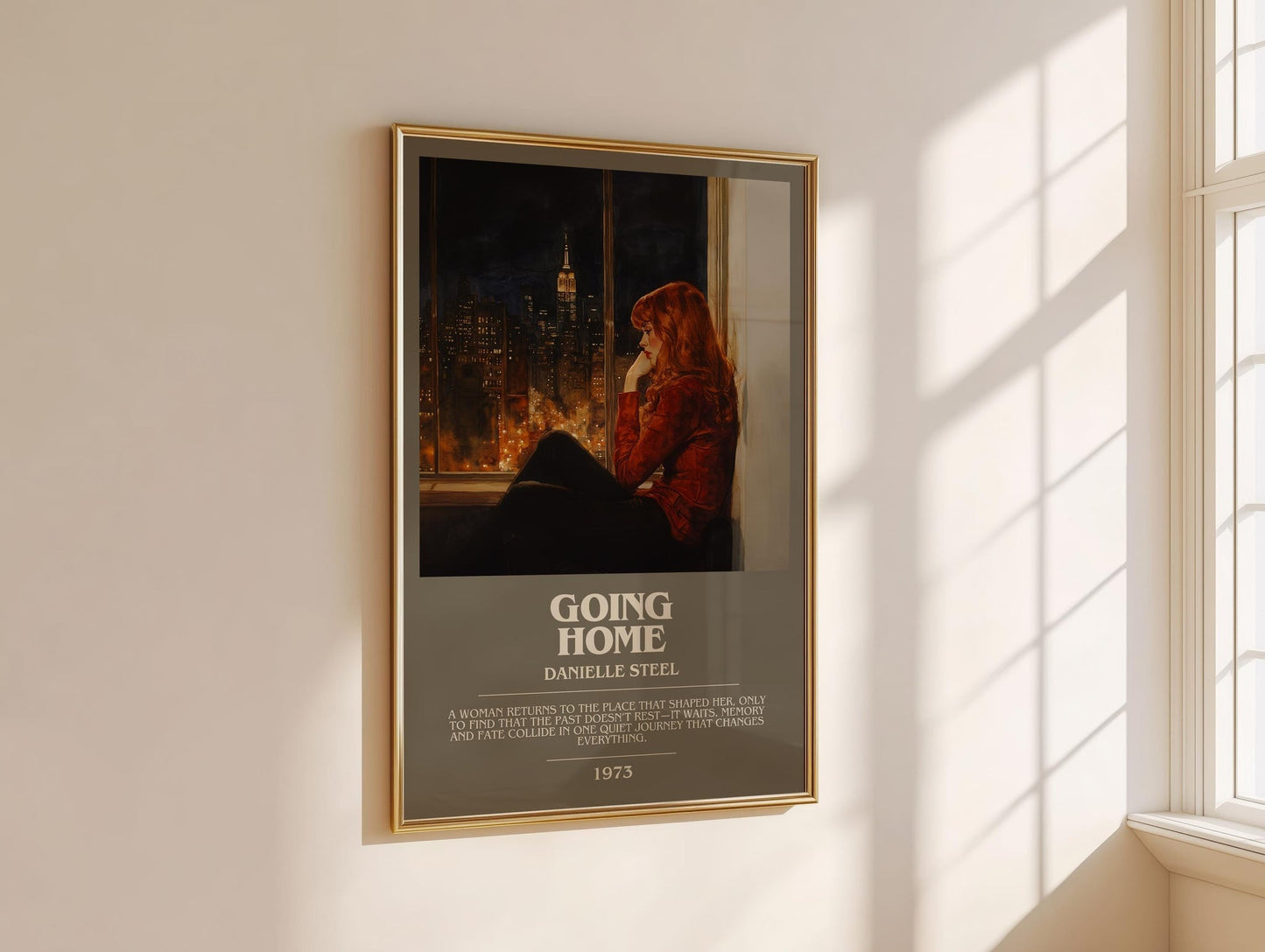 Going Home bookish book poster framed on wall – romance wall art