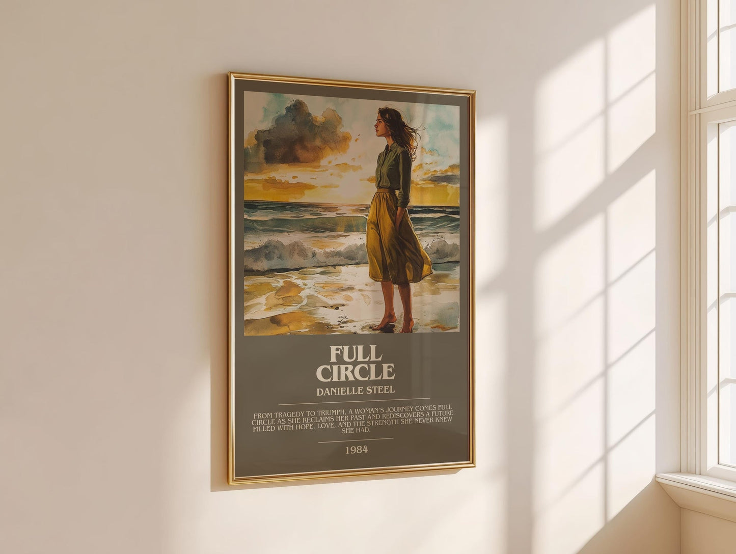 Full Circle bookish book poster framed on wall – romance wall art