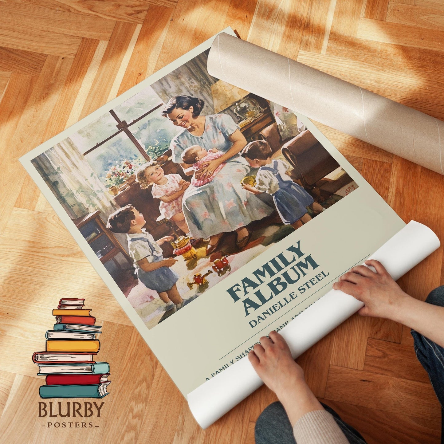 Family Album book poster packaging – museum-quality print rolled in protective tube