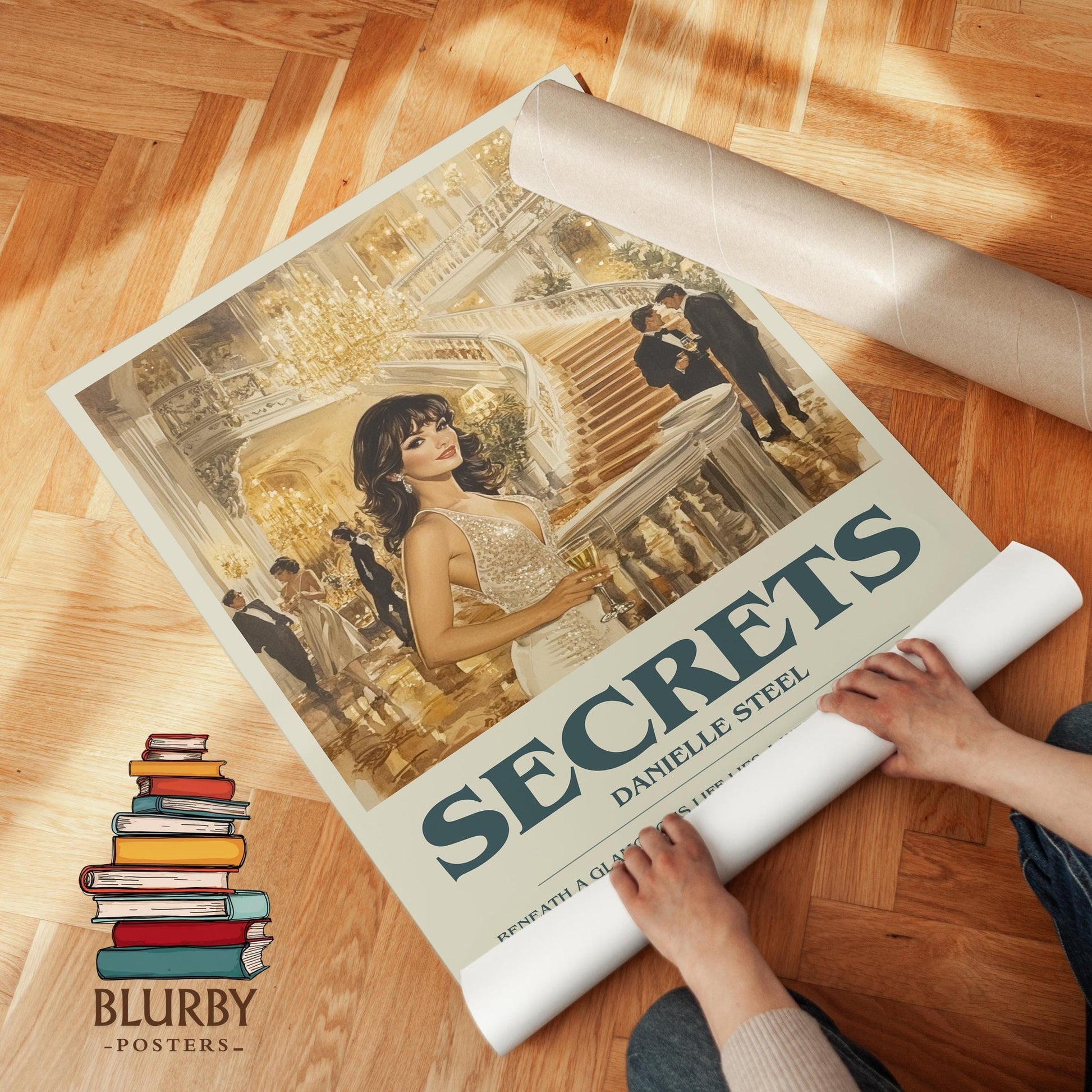 Secrets book poster packaging – museum-quality print rolled in protective tube