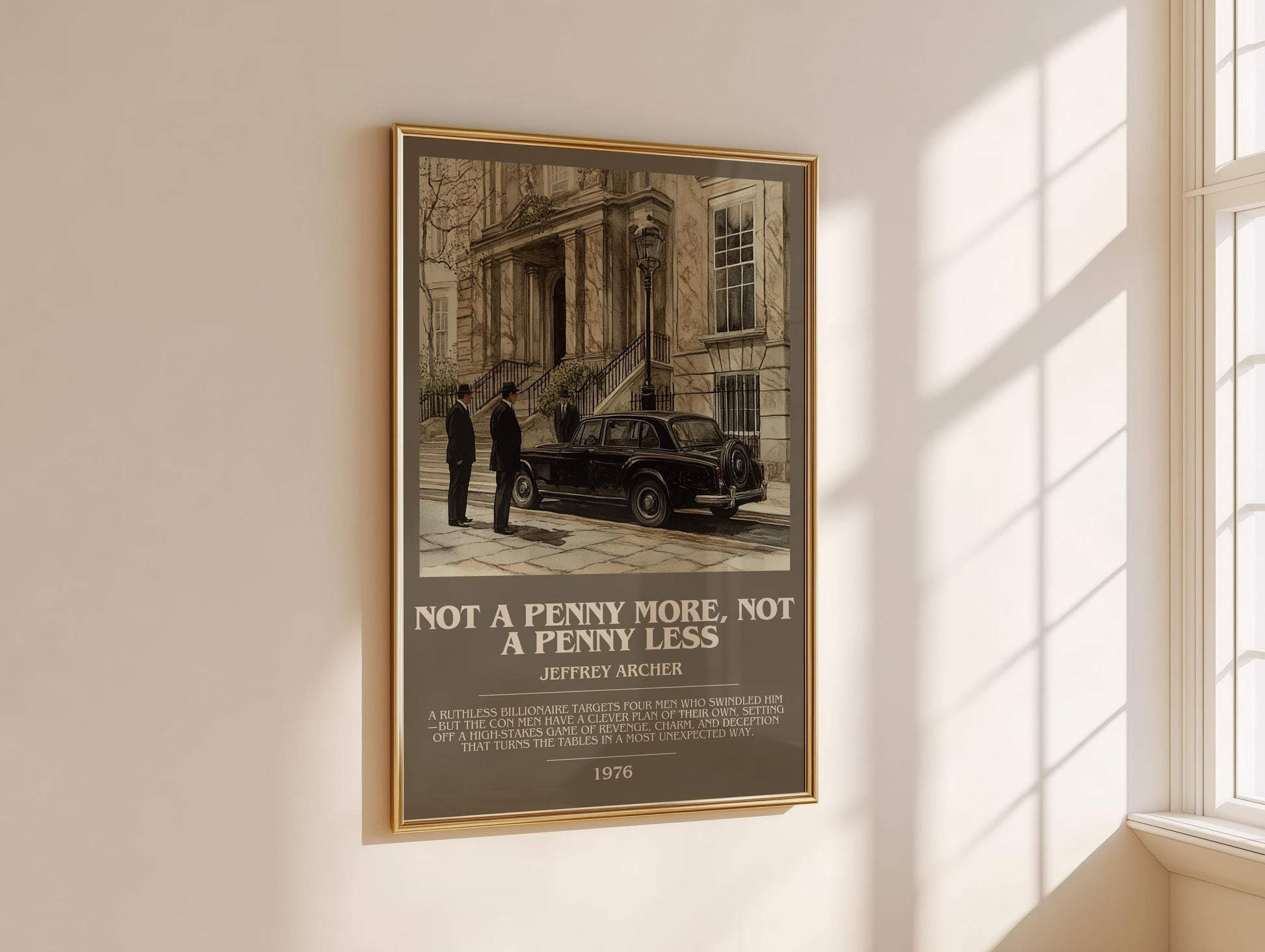Not A Penny More, Not A Penny Less by Jeffrey Archer | Descriptive Modern Book Art | Poster