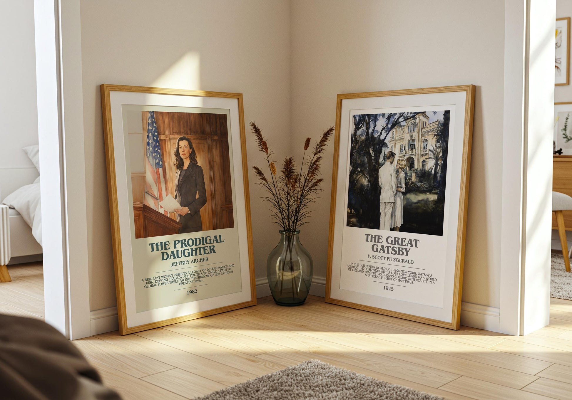 The Prodigal Daughter bookish poster paired in gallery wall – literary art prints
