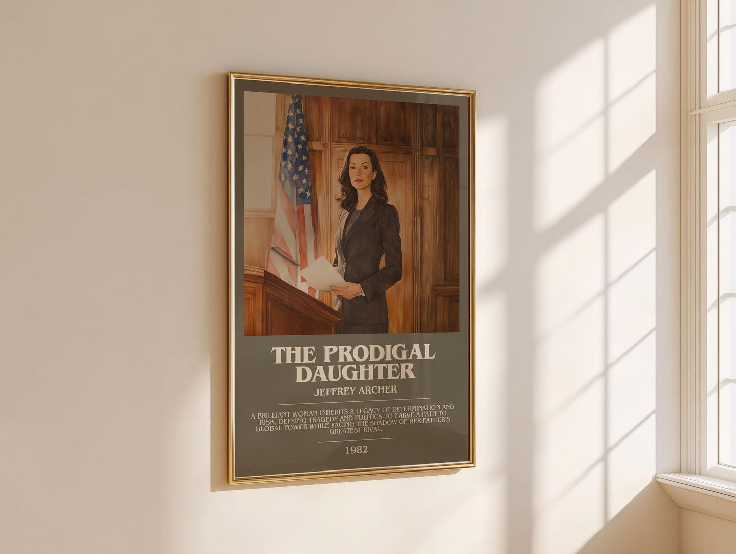 The Prodigal Daughter bookish book poster framed on wall – thriller wall art