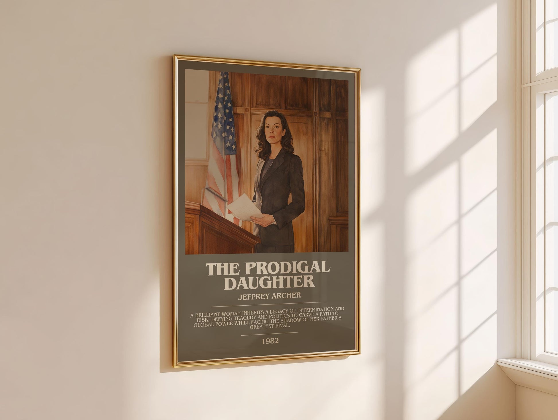 The Prodigal Daughter bookish book poster framed on wall – thriller wall art
