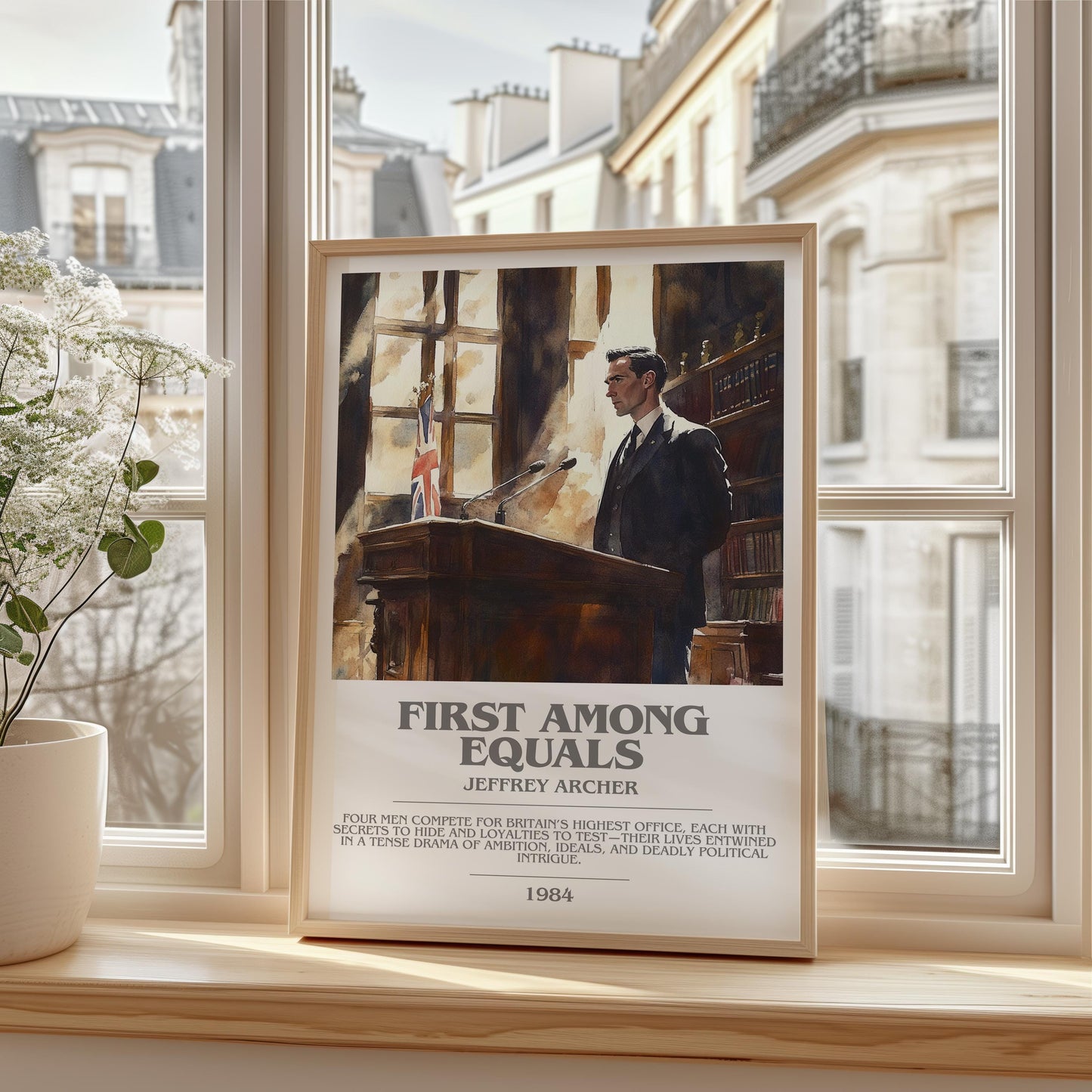 First Among Equals by Jeffrey Archer | Descriptive Modern Book Art | Poster