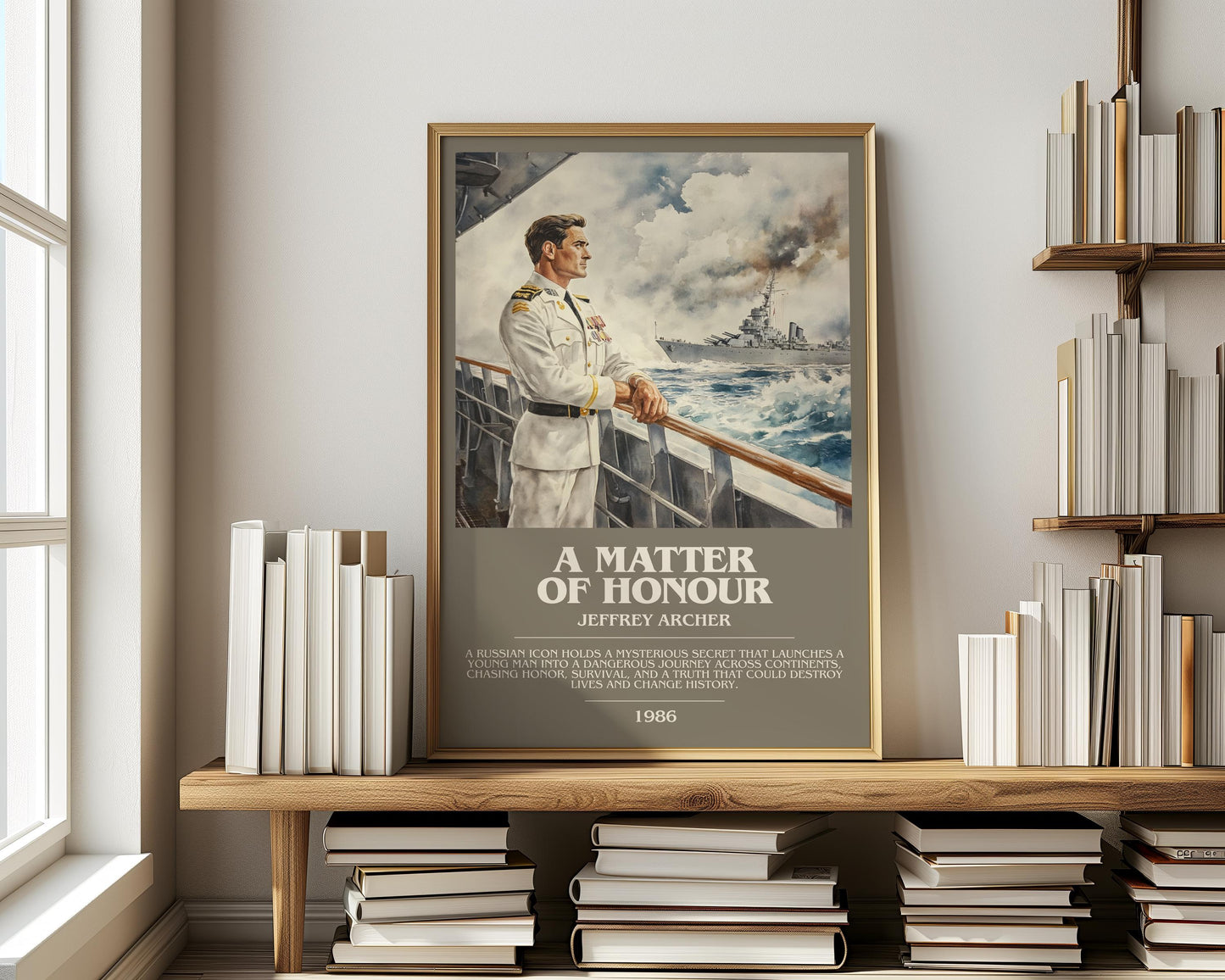 A Matter Of Honour by Jeffrey Archer | Descriptive Modern Book Art | Poster