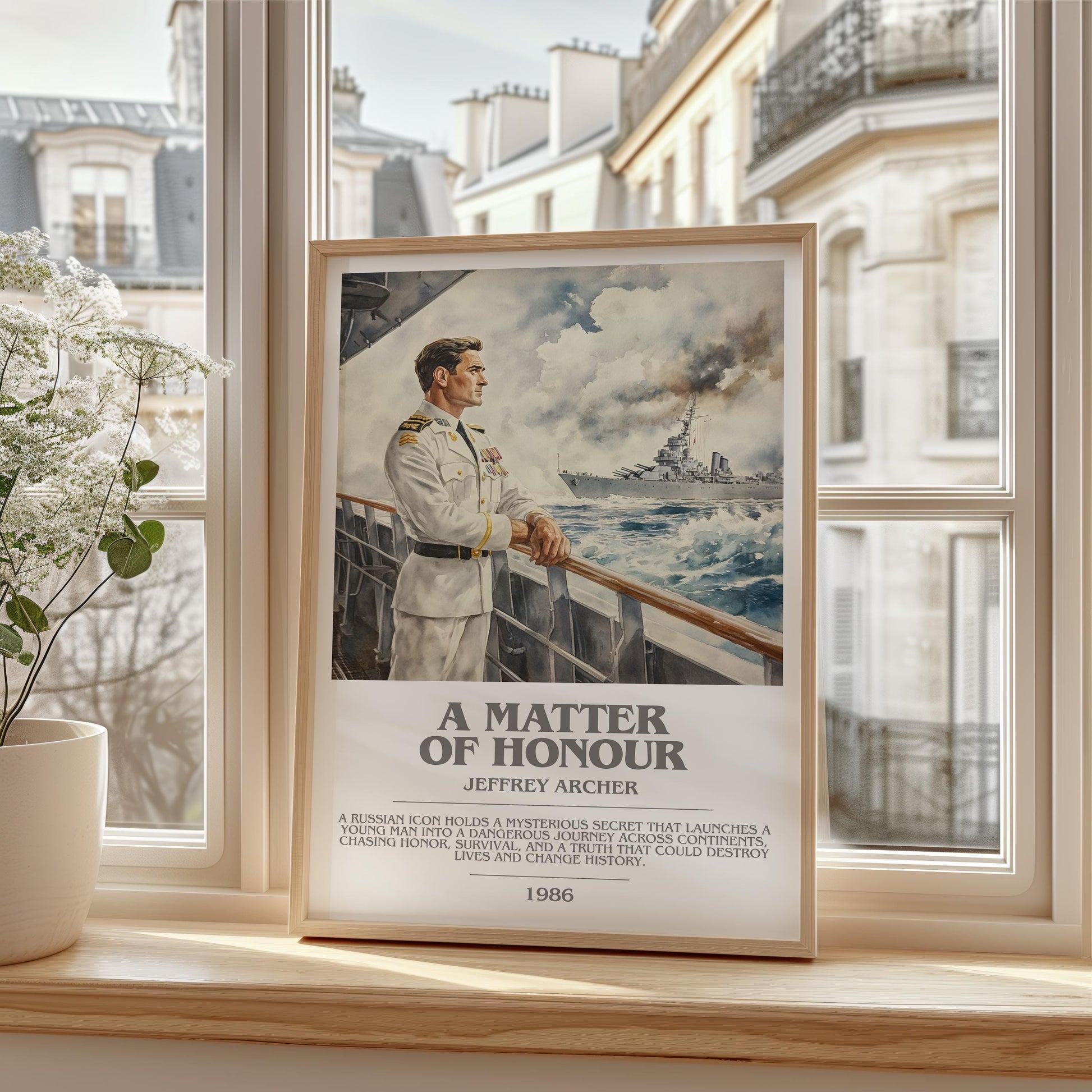 A Matter Of Honour by Jeffrey Archer | Descriptive Modern Book Art | Poster